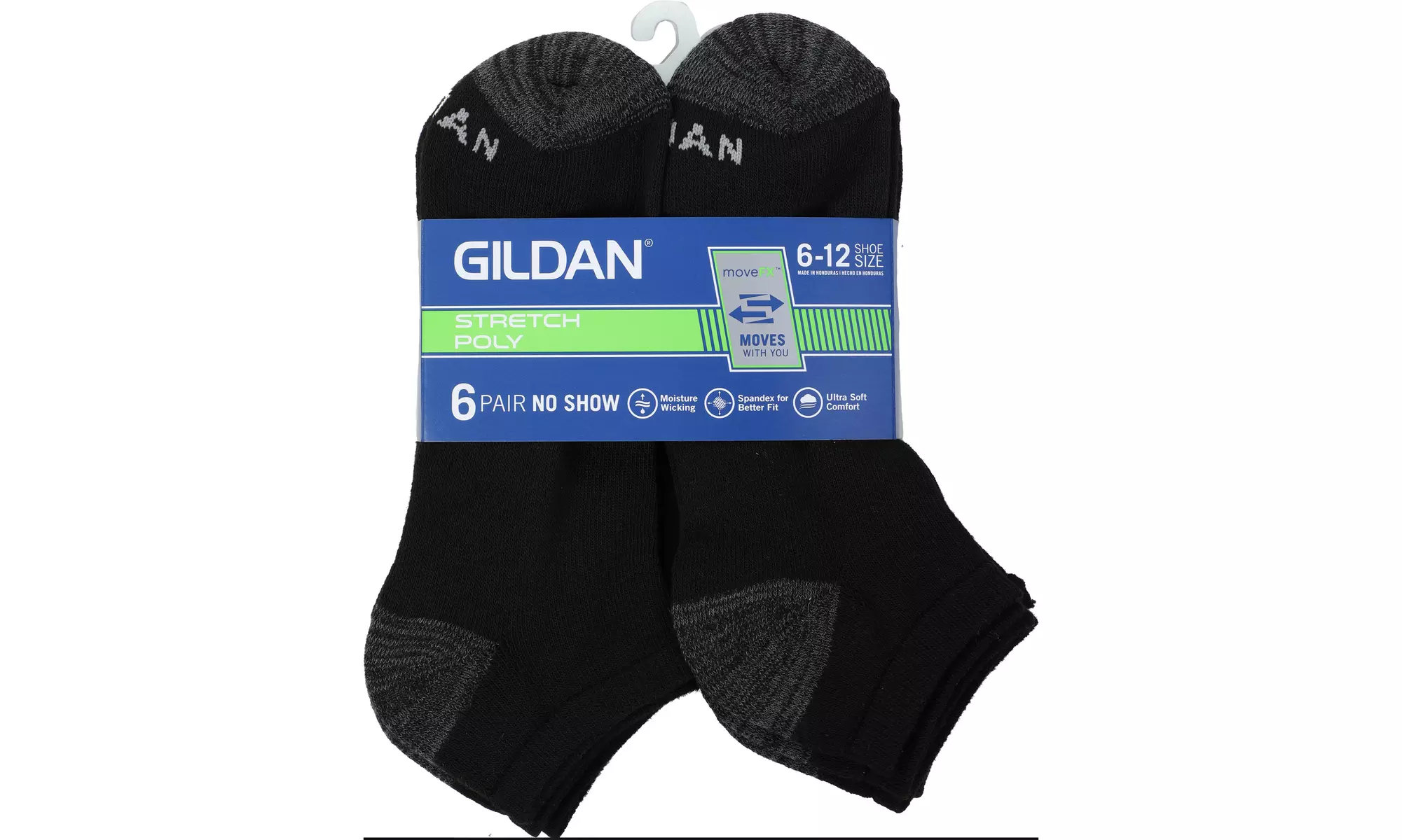 12 Pairs Gildan Men's Performance Cushion No Show Socks - Second Medium