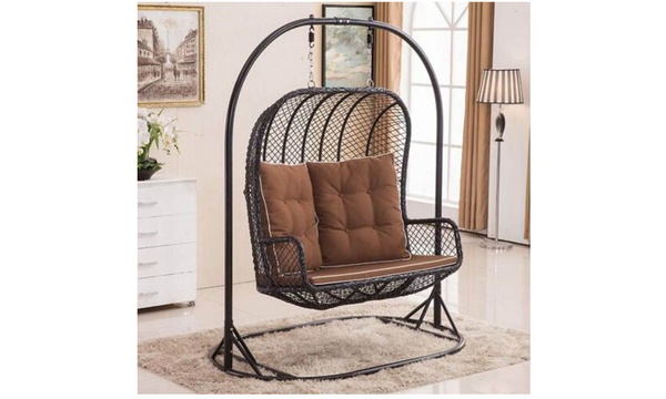 Up To 33 Off on Double Egg Chair Swing Bench Groupon Goods