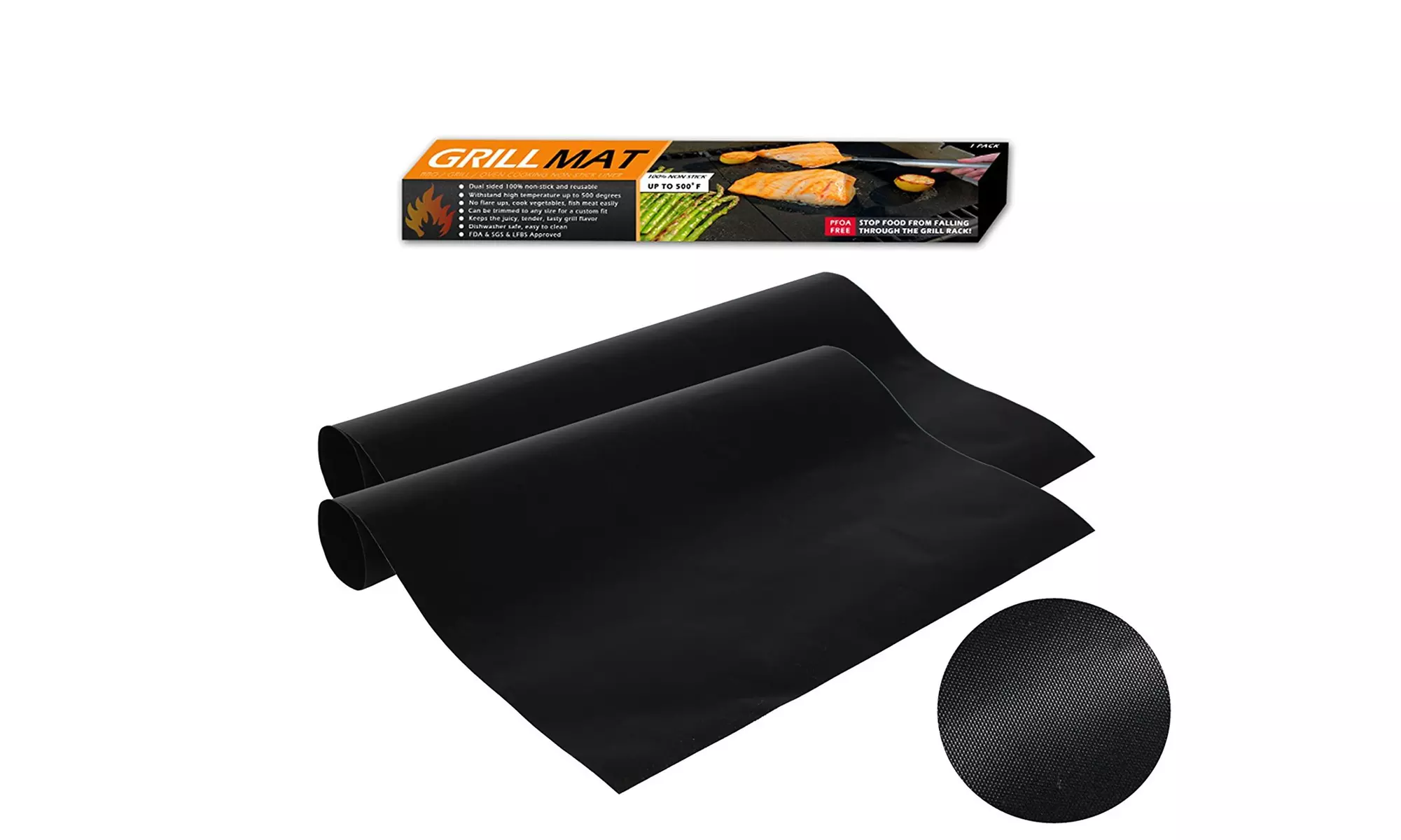 High Quality Non-stick BBQ Grill Mat Deluxe (Set of 2), 15.75 X 13" - Primary Image