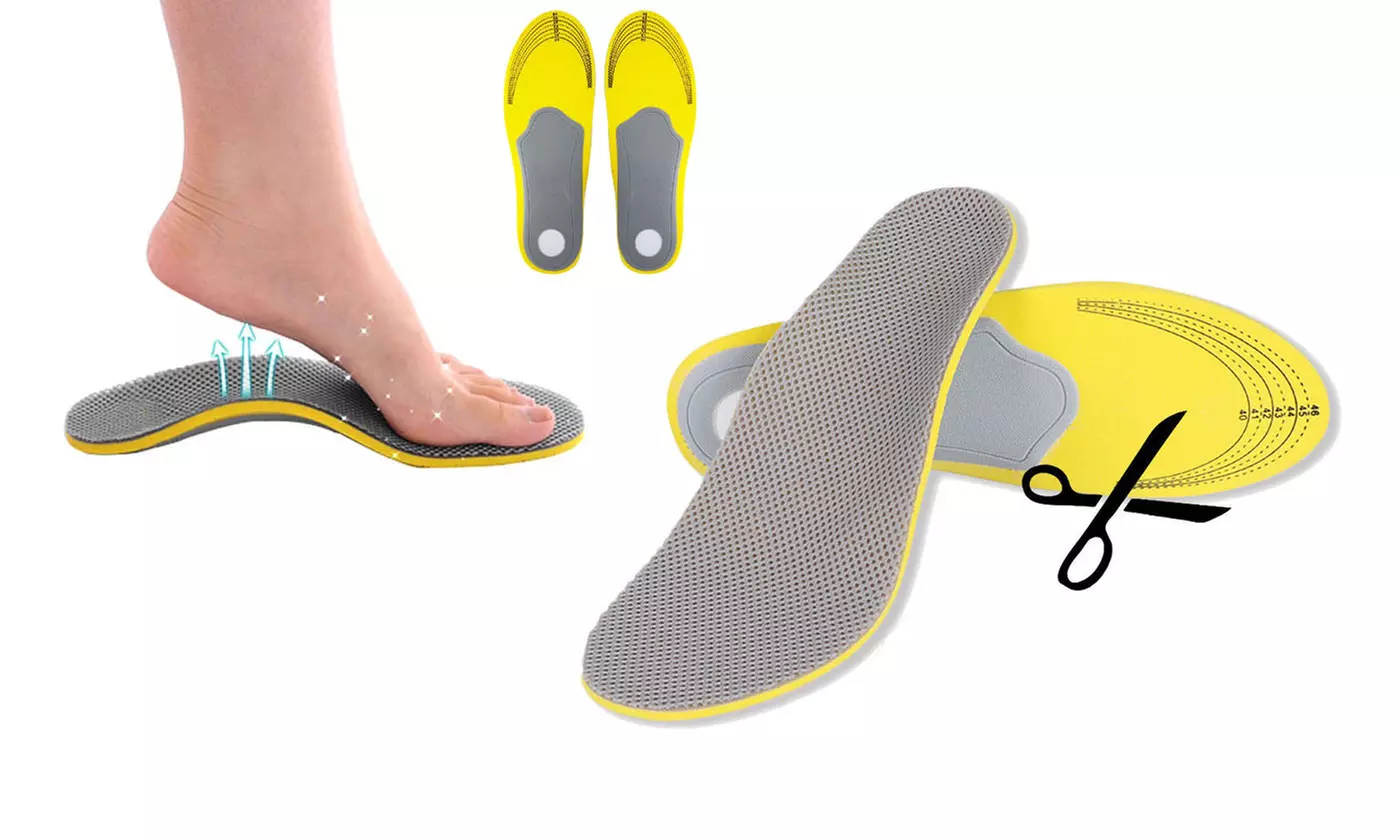 Unisex Gel Foot Orthotic Insoles Insert (1 Pair) Shoe Pad Arch Support Cushion - Primary Image