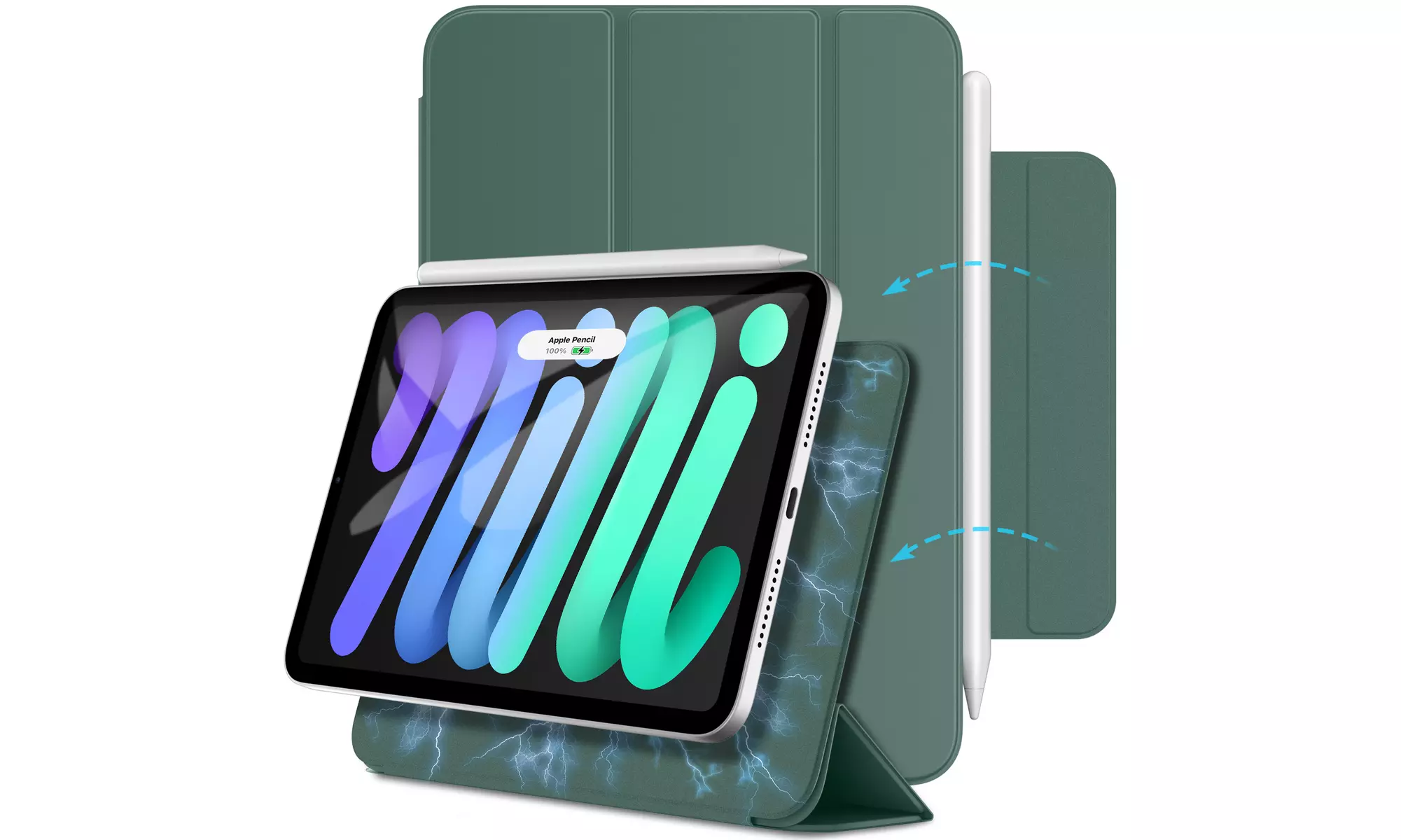 Case for iPad Mini 6 (2021 Model), Magnetic Attachment, Auto Wake/Sleep