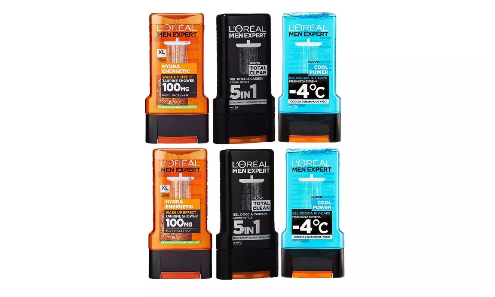 6 Pack: Loreal Paris Men's Expert Shower Gel 300ml - Primary Image
