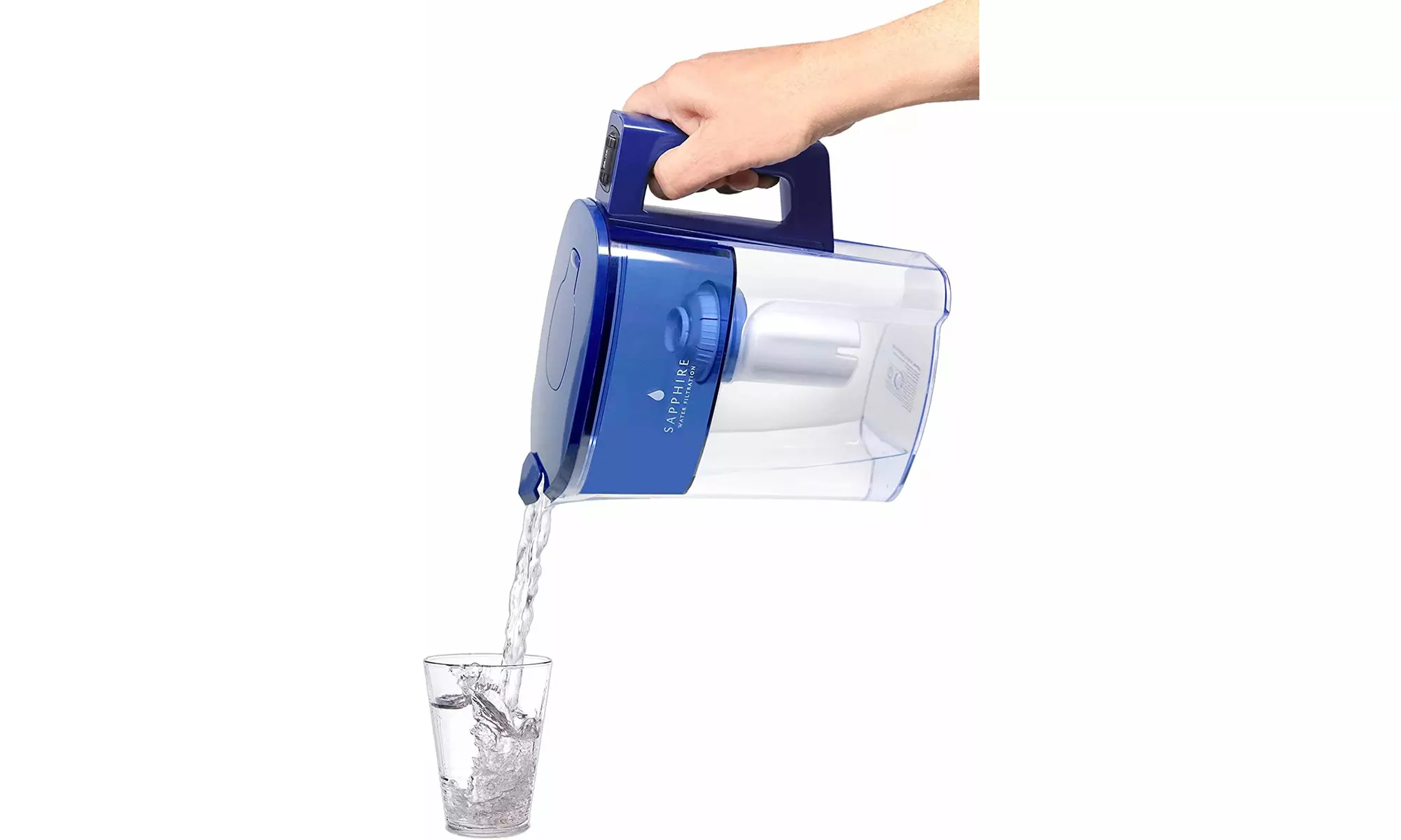 Sapphire Water Pitcher with 3 Filters Clear/Blue - Second Medium