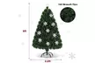 Costway 5' Pre-Lit Fiber Optic Artificial Christmas Tree w/Multi-Color Lights - Second Medium