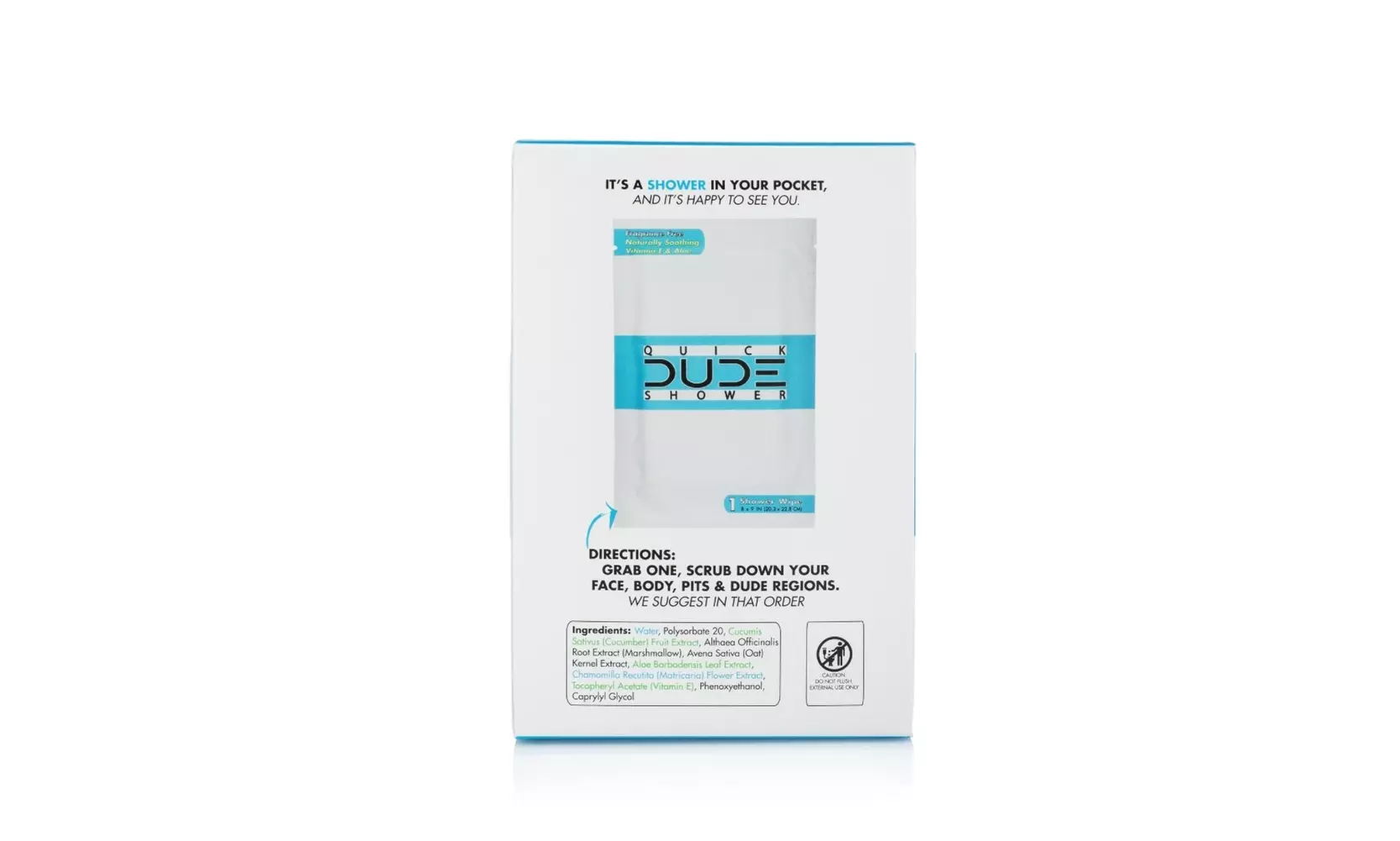 Dude Products Shower Body Wipes 10 Count Wet Wipes Individually - Primary Image