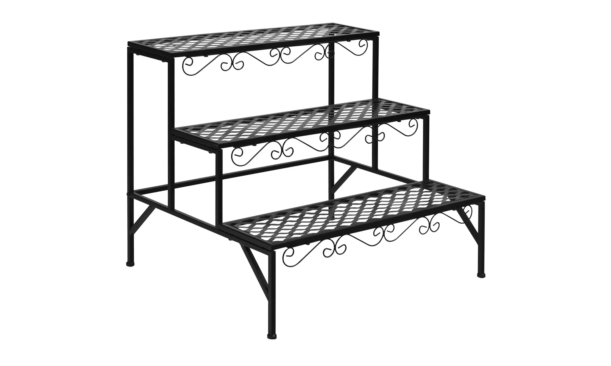 Costway 3 Tiers Metal Plant Stand Ladder Flower Pot Rack Planter Holder - Primary Image