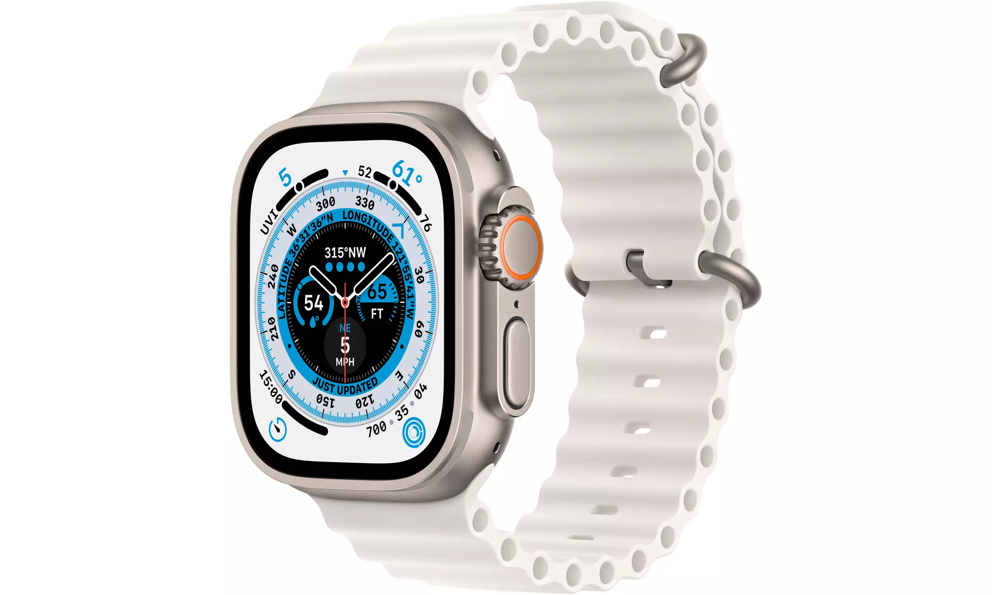 Apple Watch Ultra, Rugged 49mm Titanium Case with Custom Action Button
