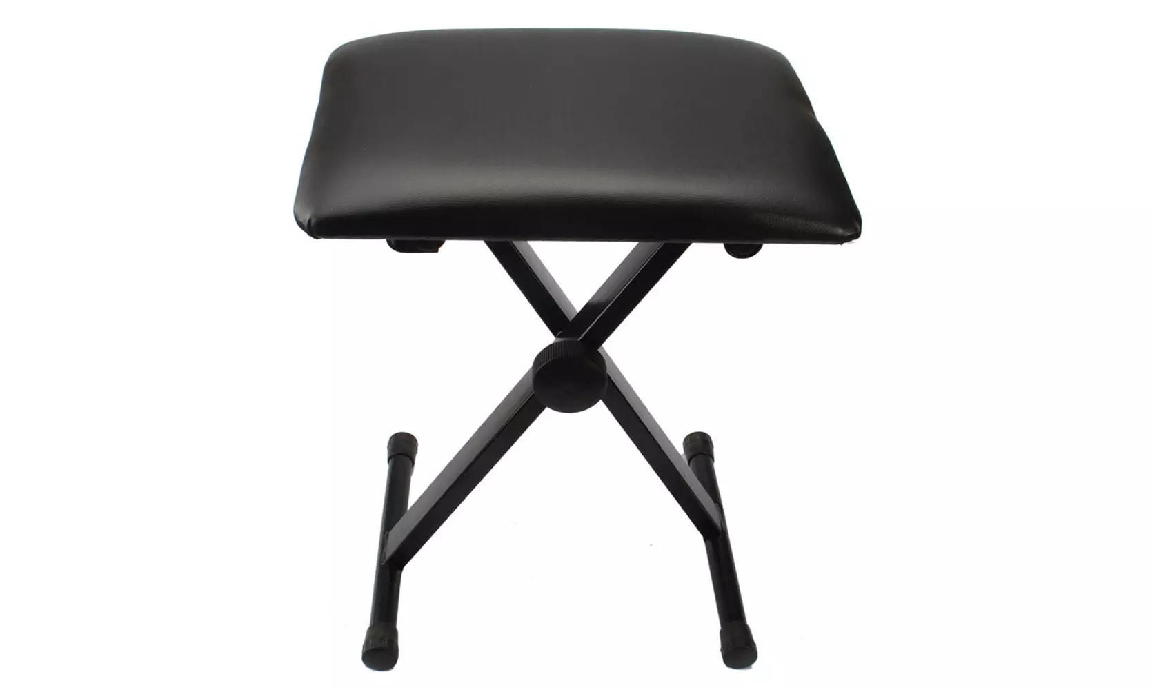 Adjustable Folding Piano Keyboard Bench Leather Padded Stool X Seat Chair - Primary Image