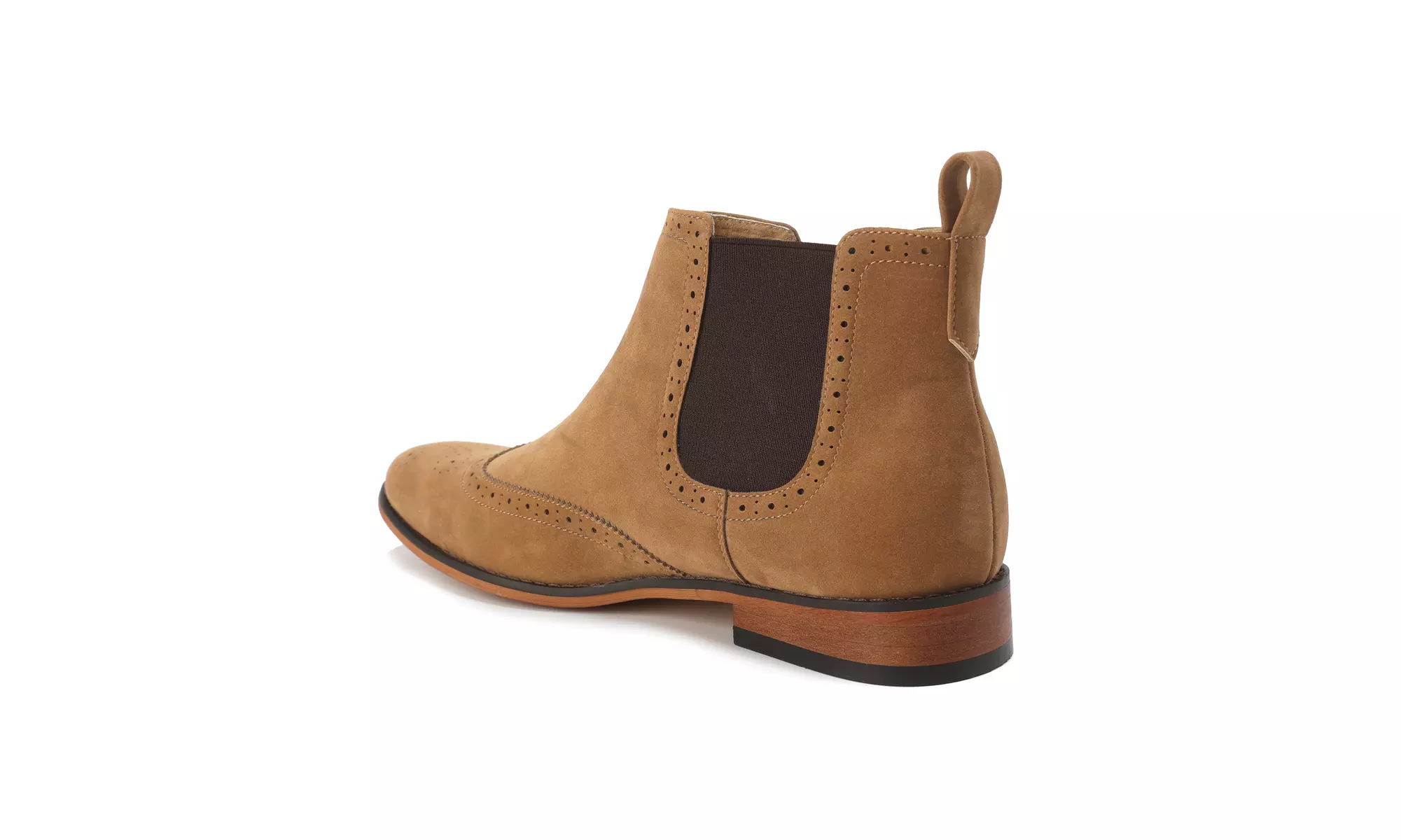Gino Vitale Men's Slip On Wing Tip Chelsea Boots