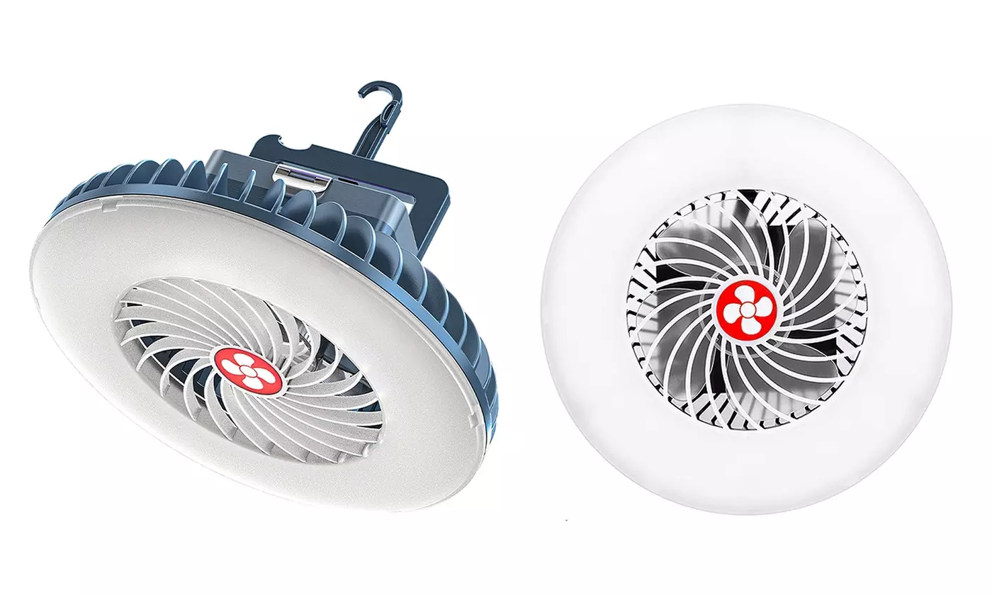 LakeForest 3-In-1 Camping LED Fan Lantern Hanging Tent Light Power Bank