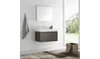 Mezzo 36" Gray Oak Wall Hung Modern Bathroom Vanity with Medicine Cabinet