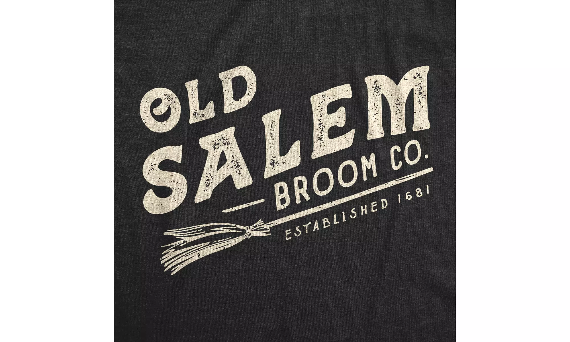 Mens Old Salem Broom Co Tshirt Funny Halloween Witch Tee - Second Medium