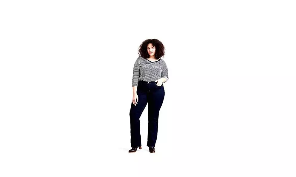 Jack David Womens Plus Size Denim Jeans Tall Long Petite Bootcut Straight Leg - Primary Image