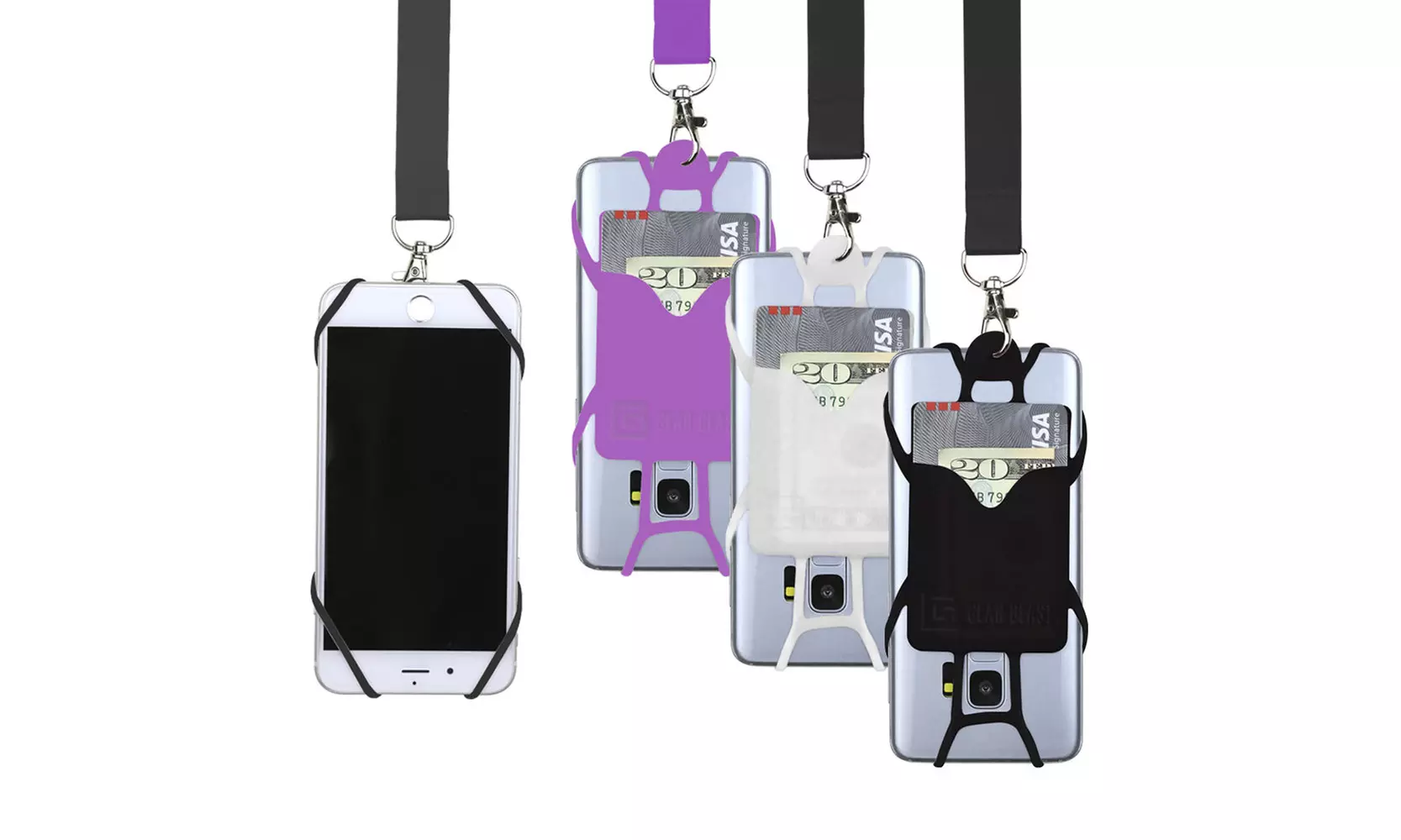 Gear Beast Universal Cell Phone Lanyard Neck Strap with Pocket - Primary Image