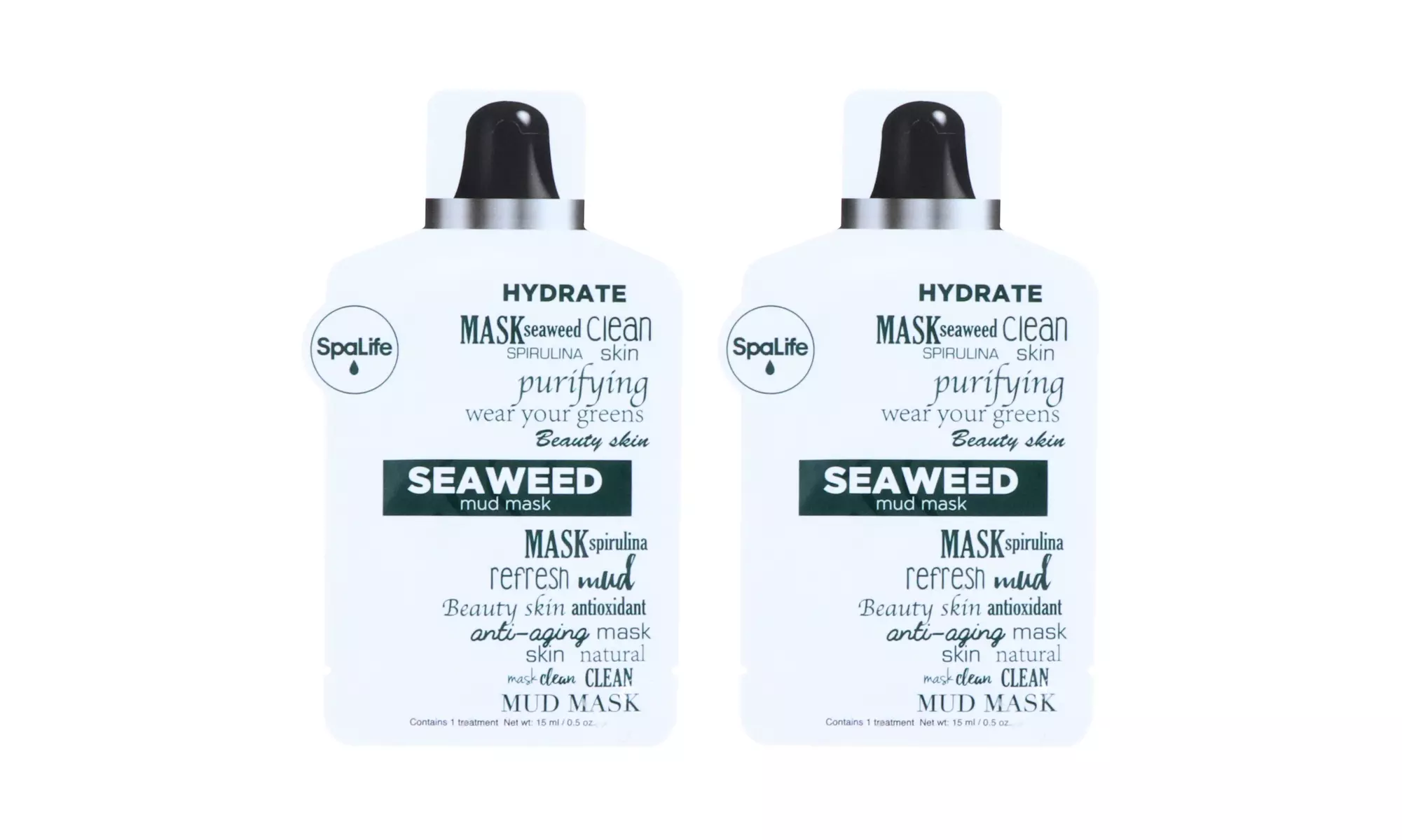 Spa Life All Natural Restoring Mud, Peel Off, Cream Facial mask 2 pack - Second Medium
