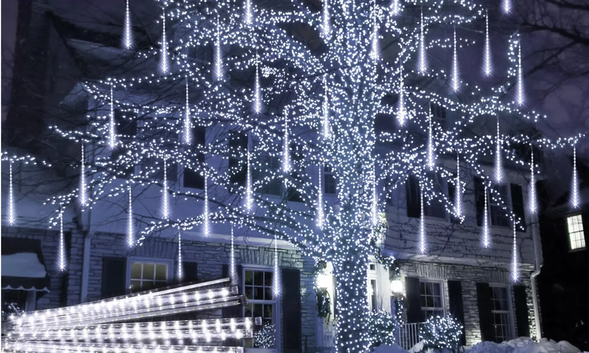 LED Outdoor Waterproof Christmas Lights Meteor Shower Tree Lights 