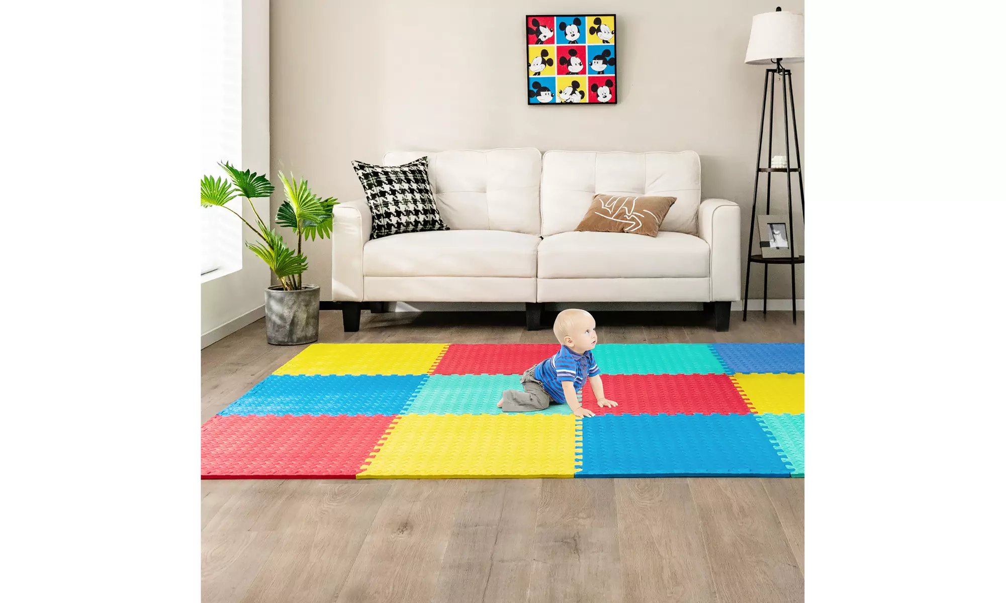 Costway 1/2'' Puzzle Floor Exercise Mat Interlocking Anti-slip EVA Foam - Primary Image