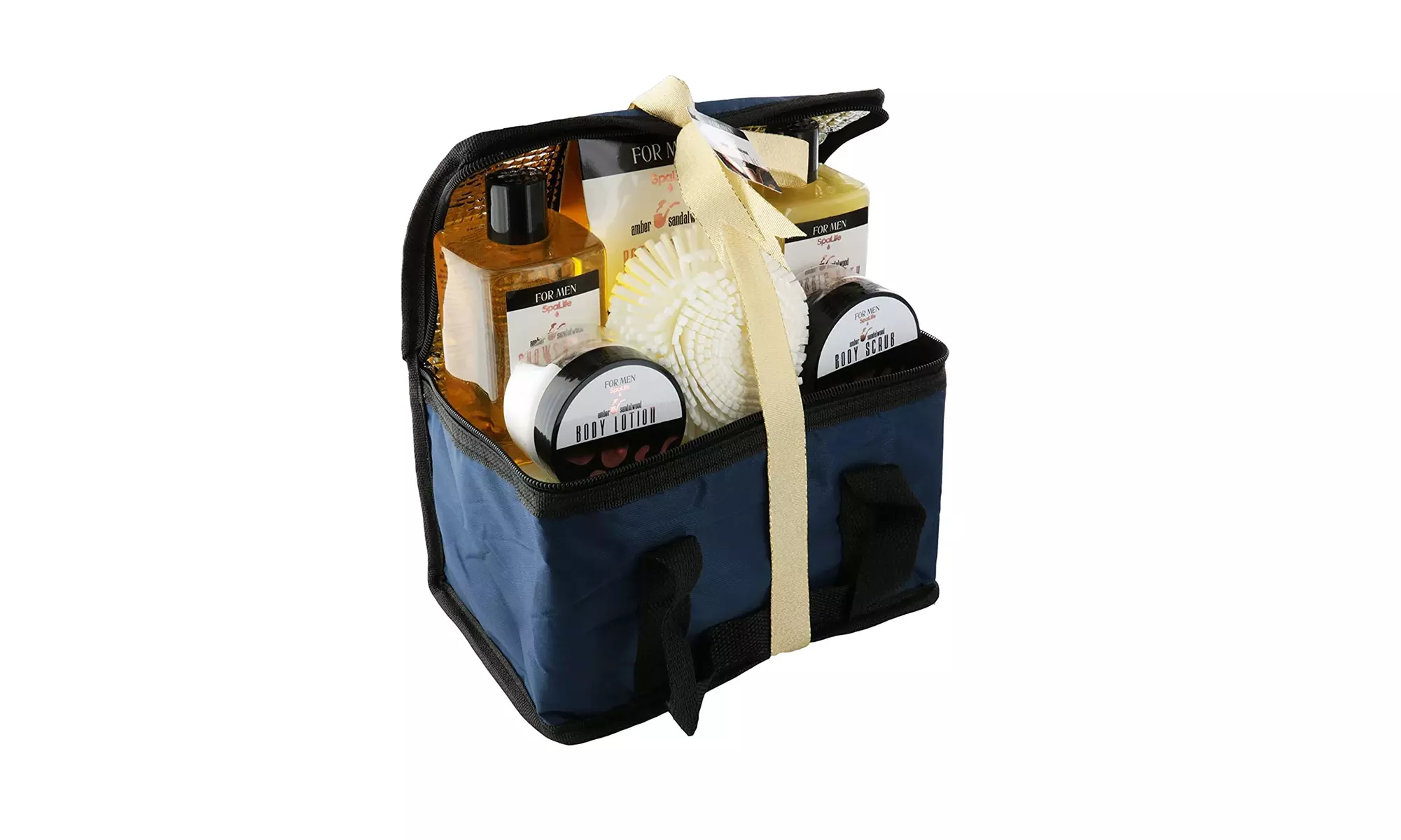 All Natural Bath and Body Luxury Men's Spa Sandalwood Gift Set Basket - Primary Image