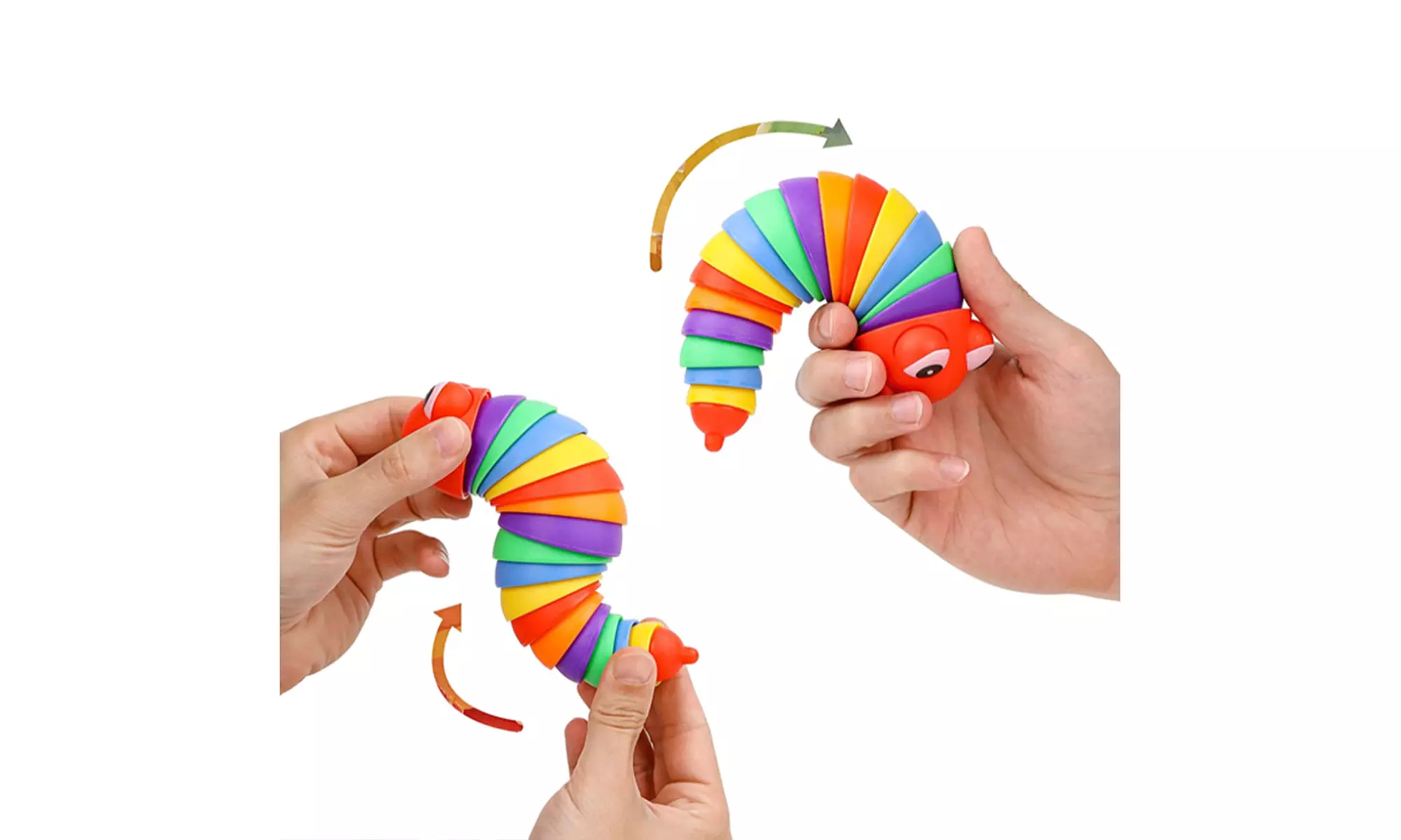 Zummy  Fidget Slug Mini Toys 3D Articulated Sensory Toy Gift for Kids Children 