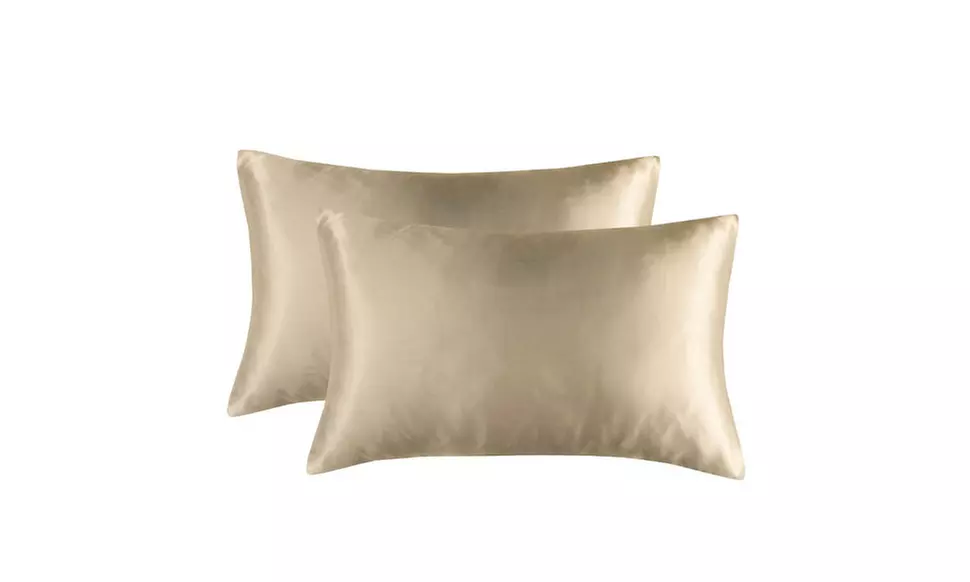 2-Pack Luxury Satin Pillowcases Pillow Cover For Anti-Acne Facial Hair Care