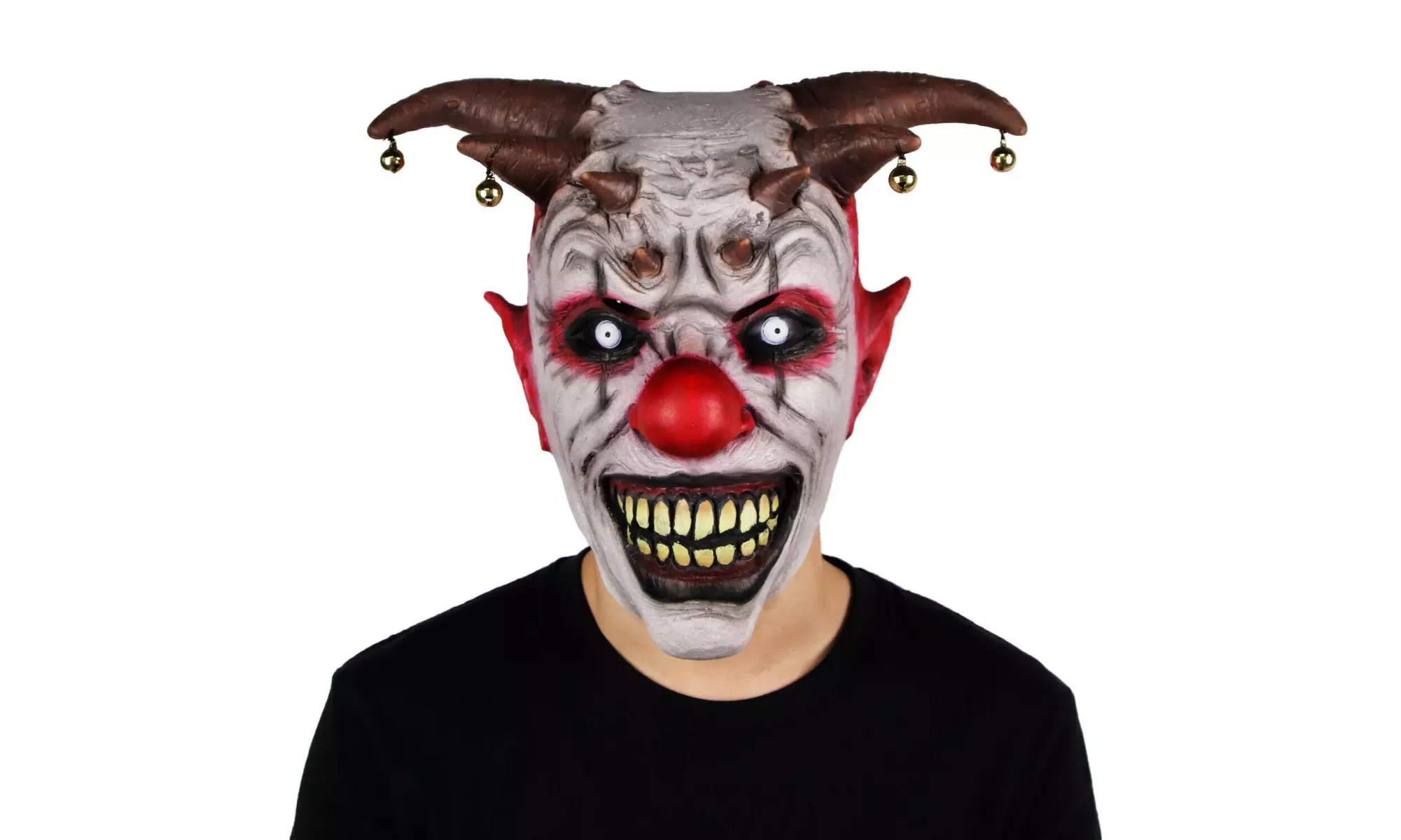 Halloween Scary Evil Jester Clown Props Costume Jester Mask Horror Clown Mask - Primary Image