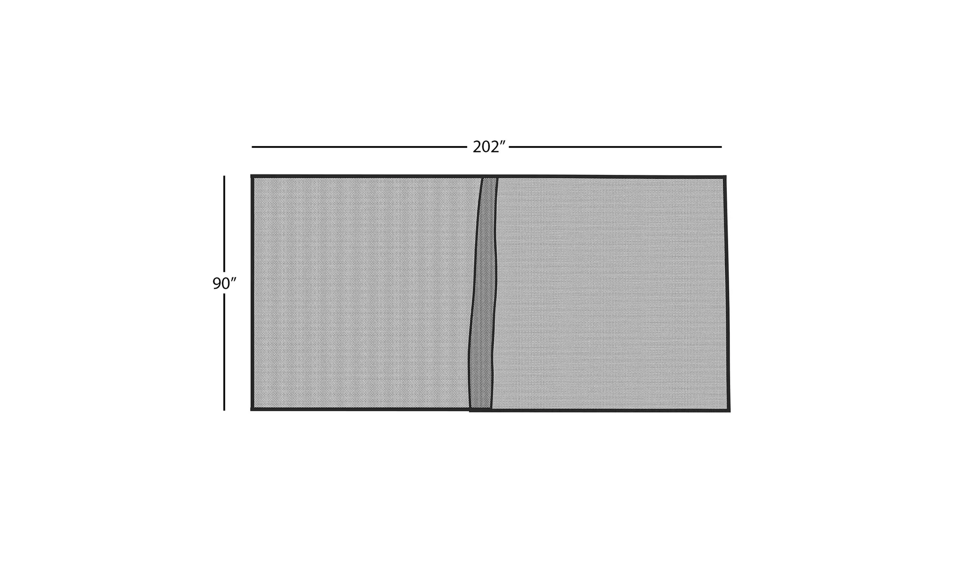 2 Car Garage Door Screen Enclosure Bug Net Middle Opens Over 200 x 88 In
