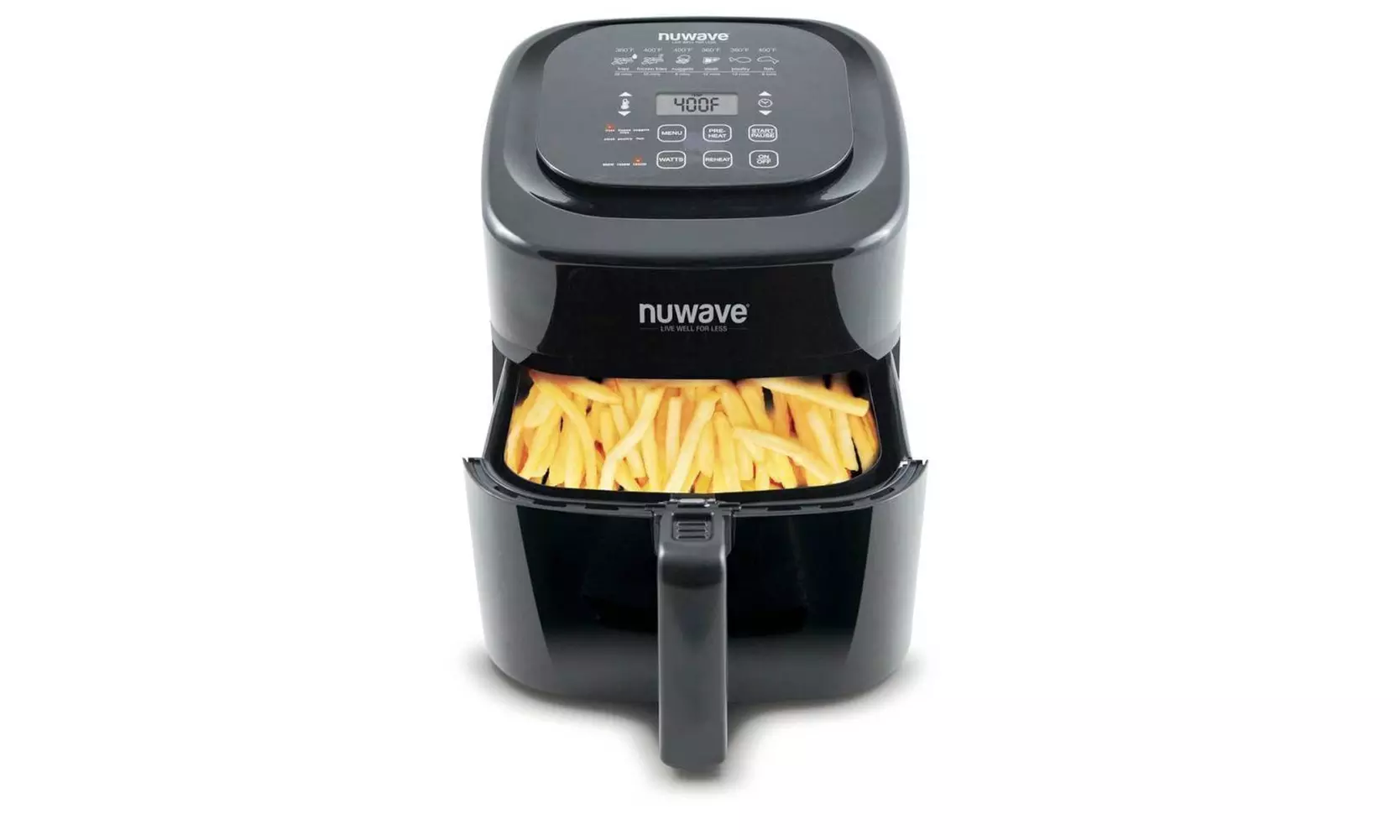 NuWave Brio Digital Air Fryer (6 qt, Black) with 2-piece Cooking Set (3 qt) - Primary Image