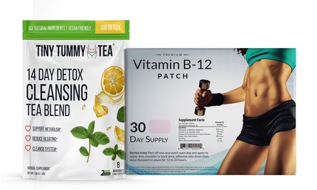 Vitamin B12 Patch & Tiny Tummy Detox Cleanse Tea Combo Pack