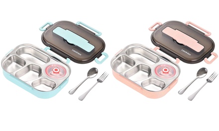 Up To 76% Off on Stainless Steel Bento Box 5 C... | Groupon Goods