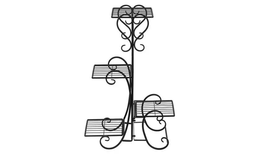 4 Potted Flower Metal Plant Pot Stand Decoration for Indoor Outdoor Garden