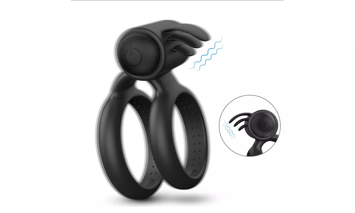 Vibrating C Ring Dual Penis Rings Vibrator Enhance Size