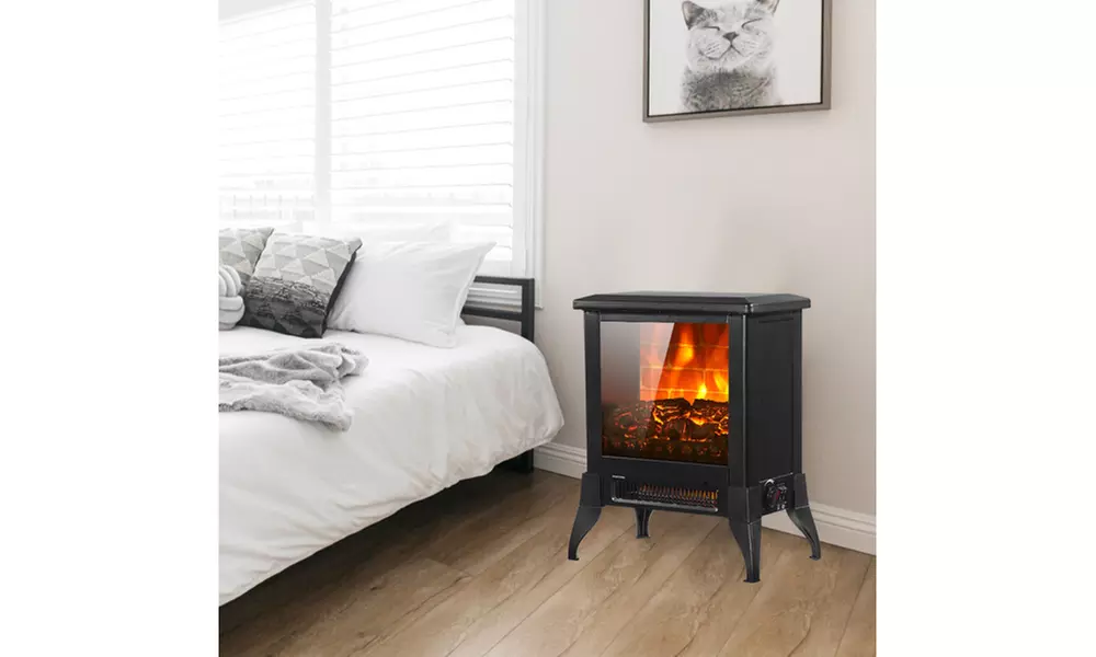 14 inch 1400w Freestanding Fireplace Fake Wood