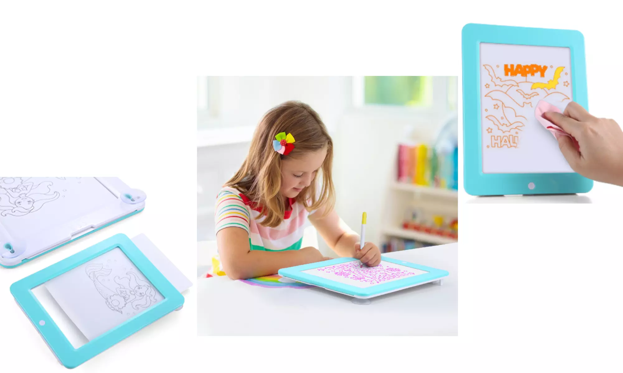 Light Up Drawing Tablet With Pens Art Writing Pad With Light Effects - Second Medium