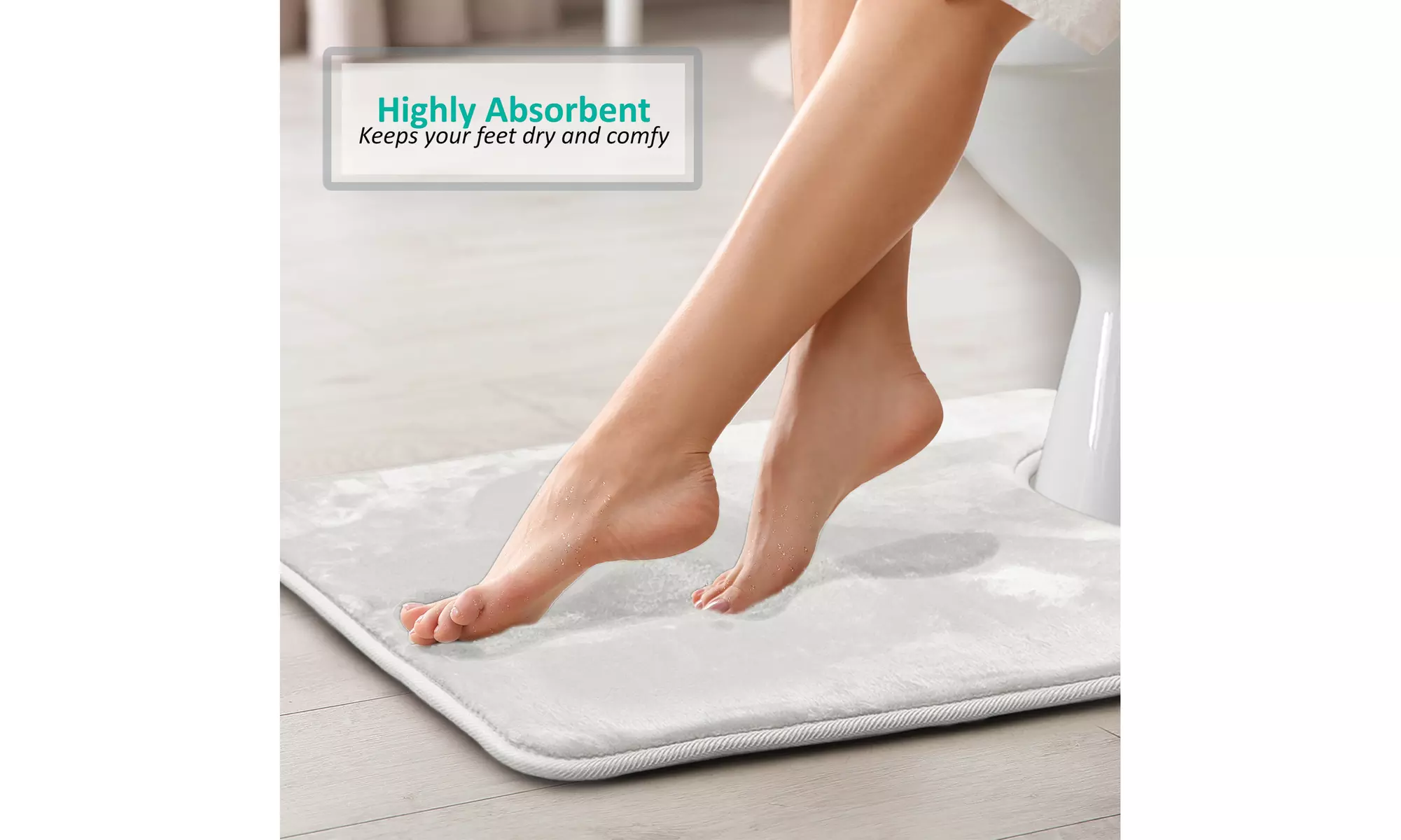 Memory Foam Bathroom Rug Set, Contour, Large, Small or 3-Piece Bathroom Mat Set