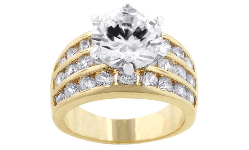 JT Jewelry Classic Gold Engagement Ring | Groupon