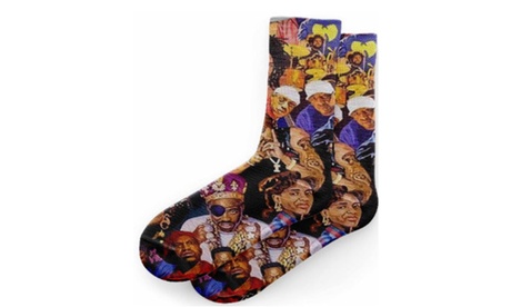 UPC 848109001104 product image for Rapper Adult Novelty Socks Casual X-Large Multi-color in Black XL | upcitemdb.com