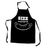 Image 1: Funny Size Matters Adjustable BBQ Grill Chef Apron 100% Cotton Black 33.8"x24.8"