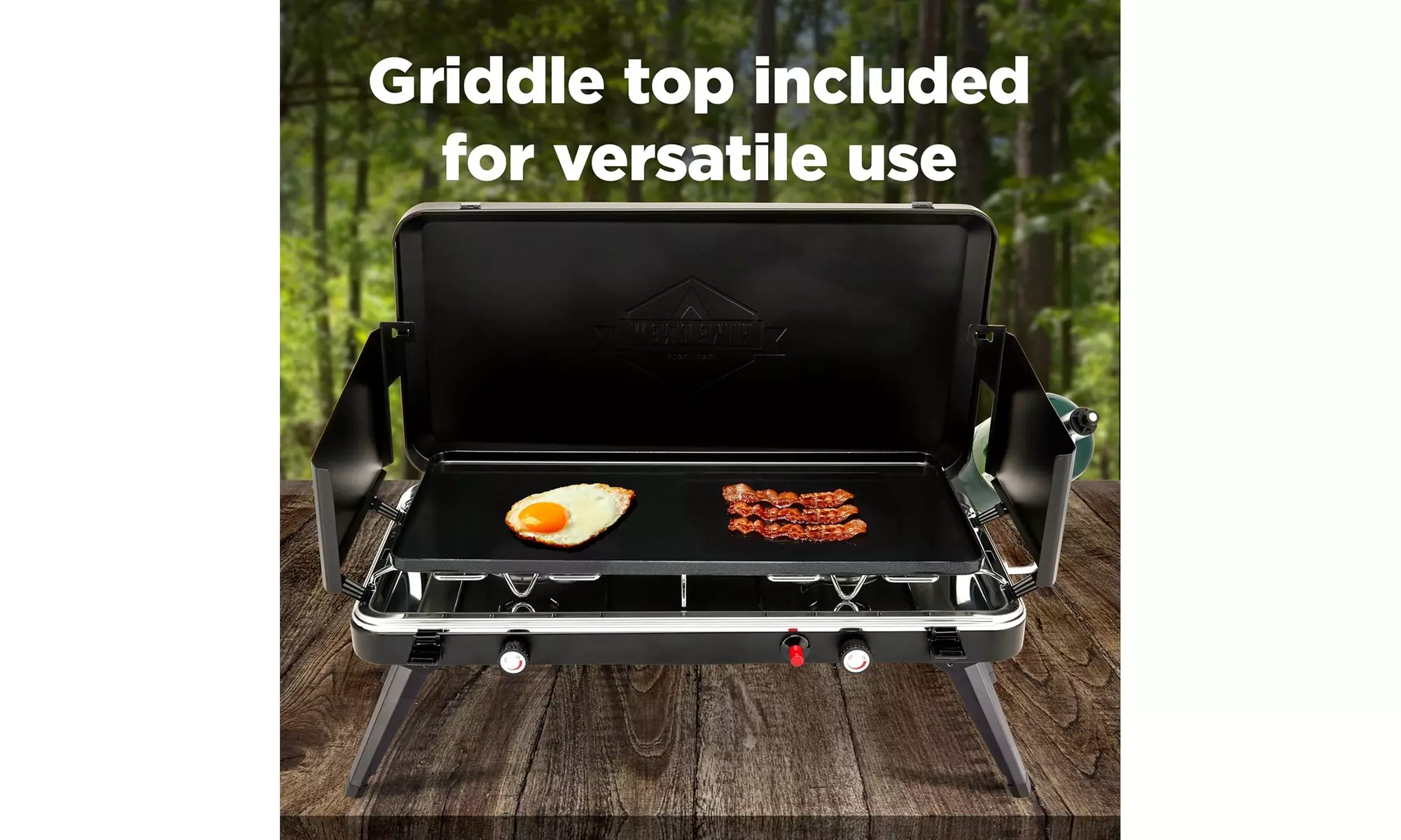 Hike Crew 2-Burner Gas Camping Stove - 20,000 BTU Propane Portable Grill