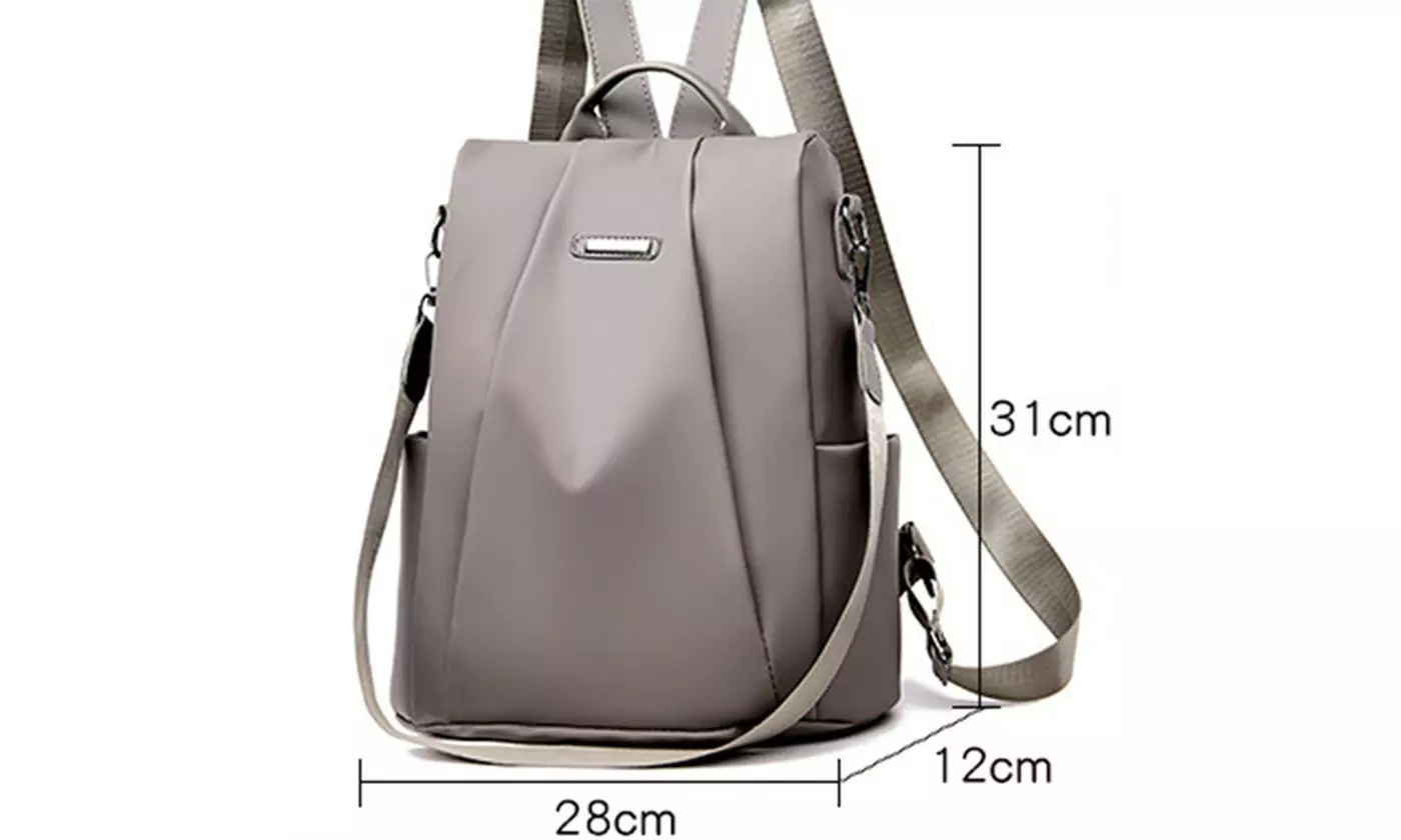 Women Waterproof Nylon Anti-theft Backpack Purse - Second Medium