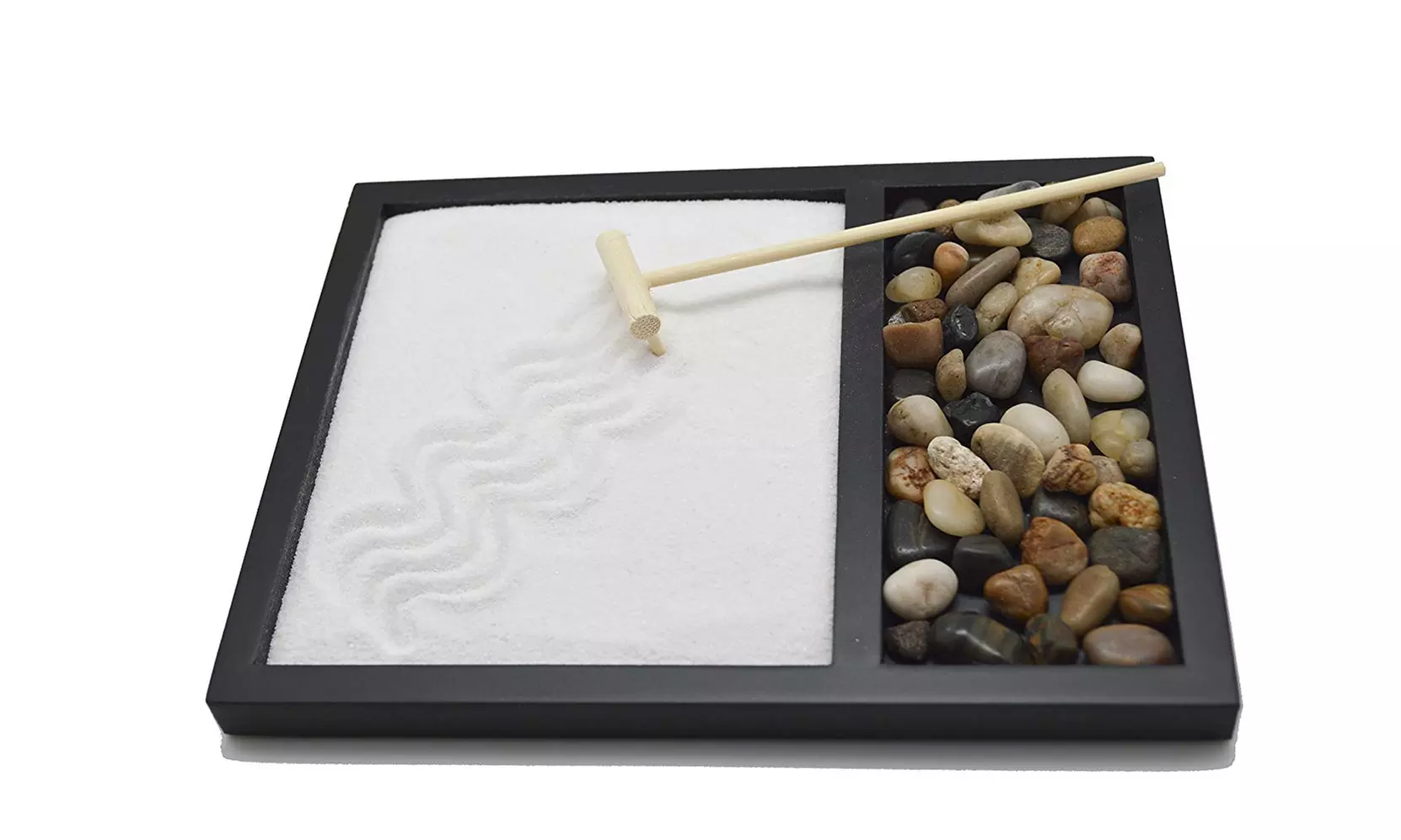 Tatum & Shea Sand & Rock Zen Garden Kit with rake - Primary Image