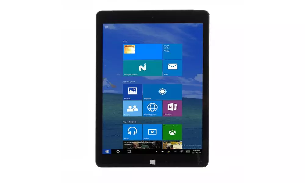 NuVision Crystalline 32GB 9.7" WiFi Tablet with Windows 8.1 and Keyboard Case - Second Medium