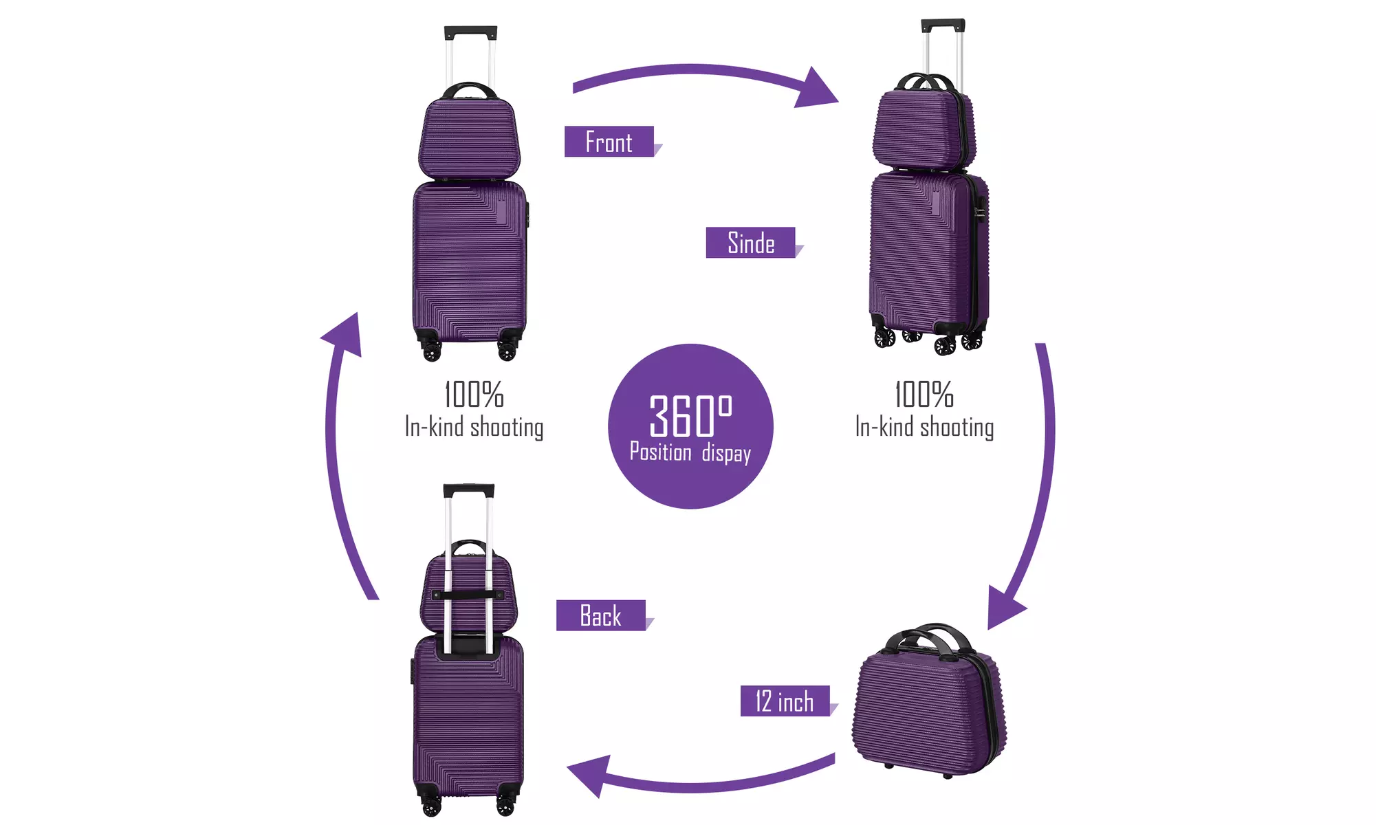 Dual Spinner Hard-Sided Carry-On Two-Piece Luggage Set
