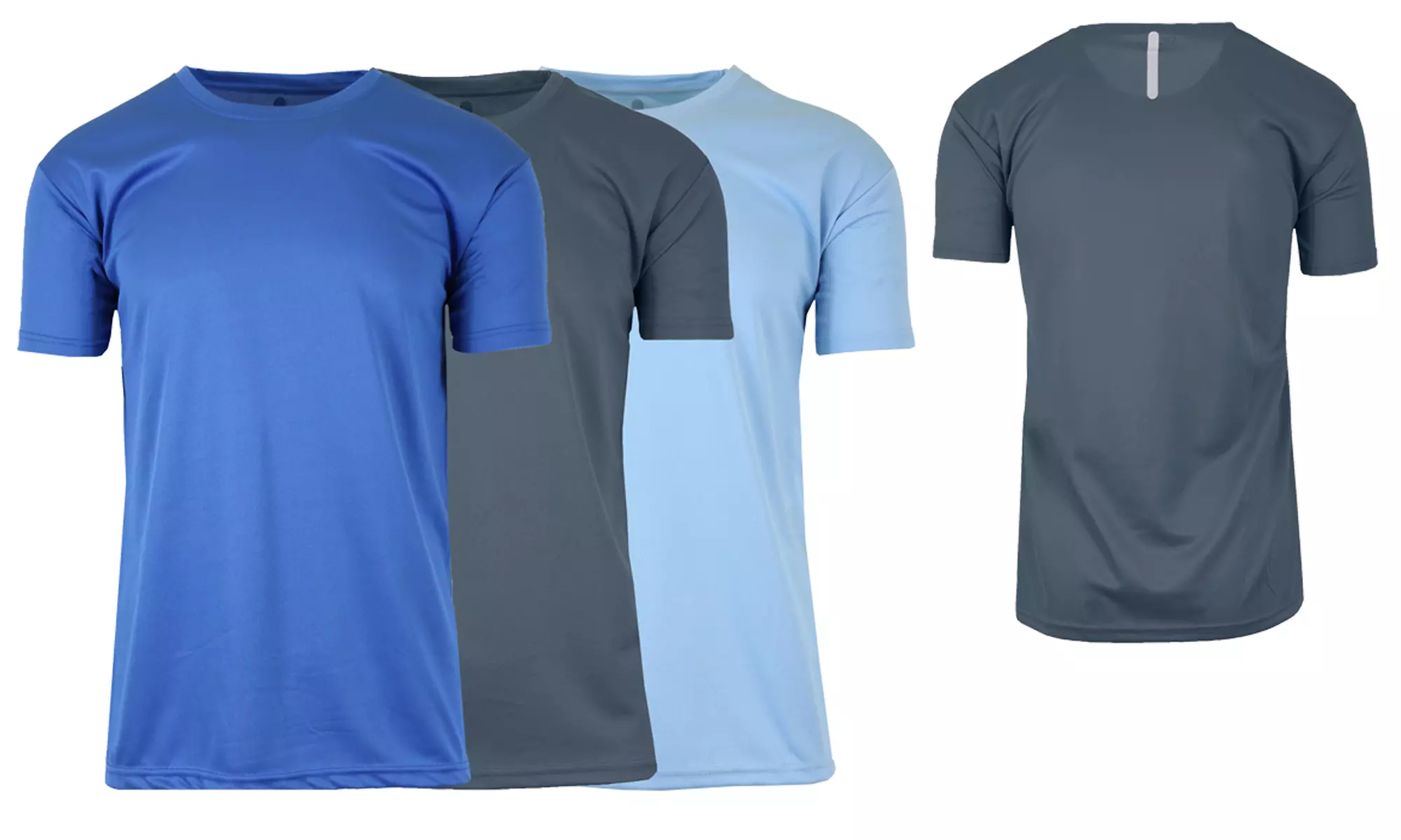 (3-Pack) Men's Moisture Wicking Performance Short Sleeve Active Tee