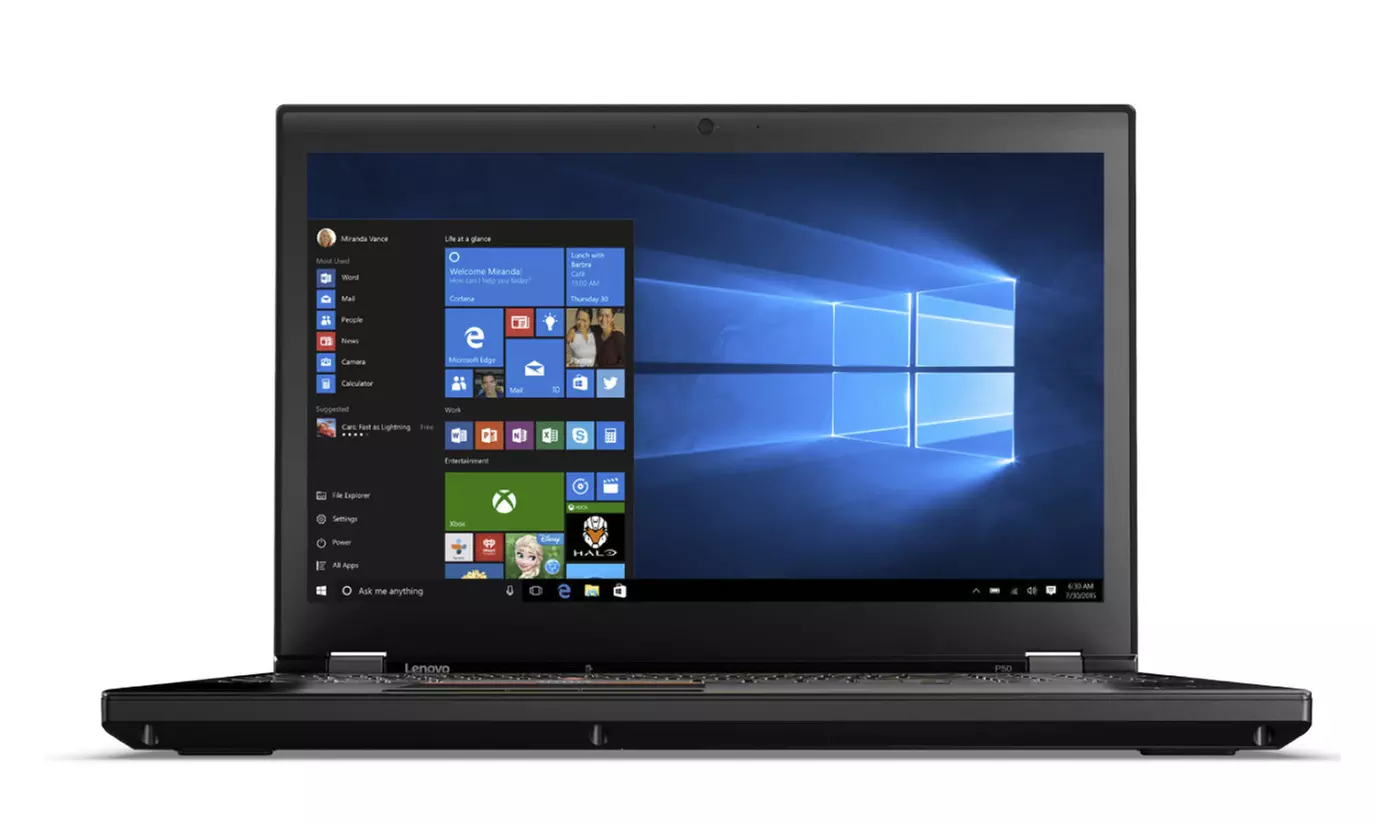 Lenovo Thinkpad P50 Laptop Intel i7-6700HQ 2.7 GHz 16GB Ram 256GB SSD W10P - Primary Image