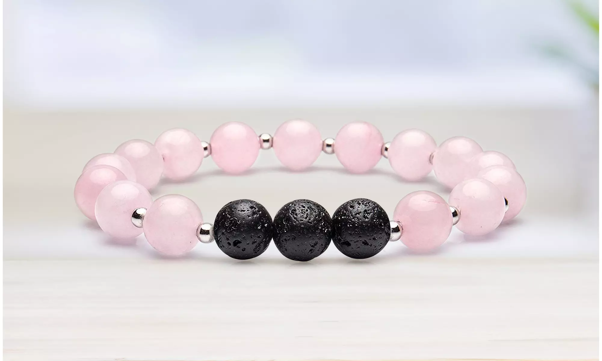 Lava Stone Turquoise-tone Diffuser Bracelet