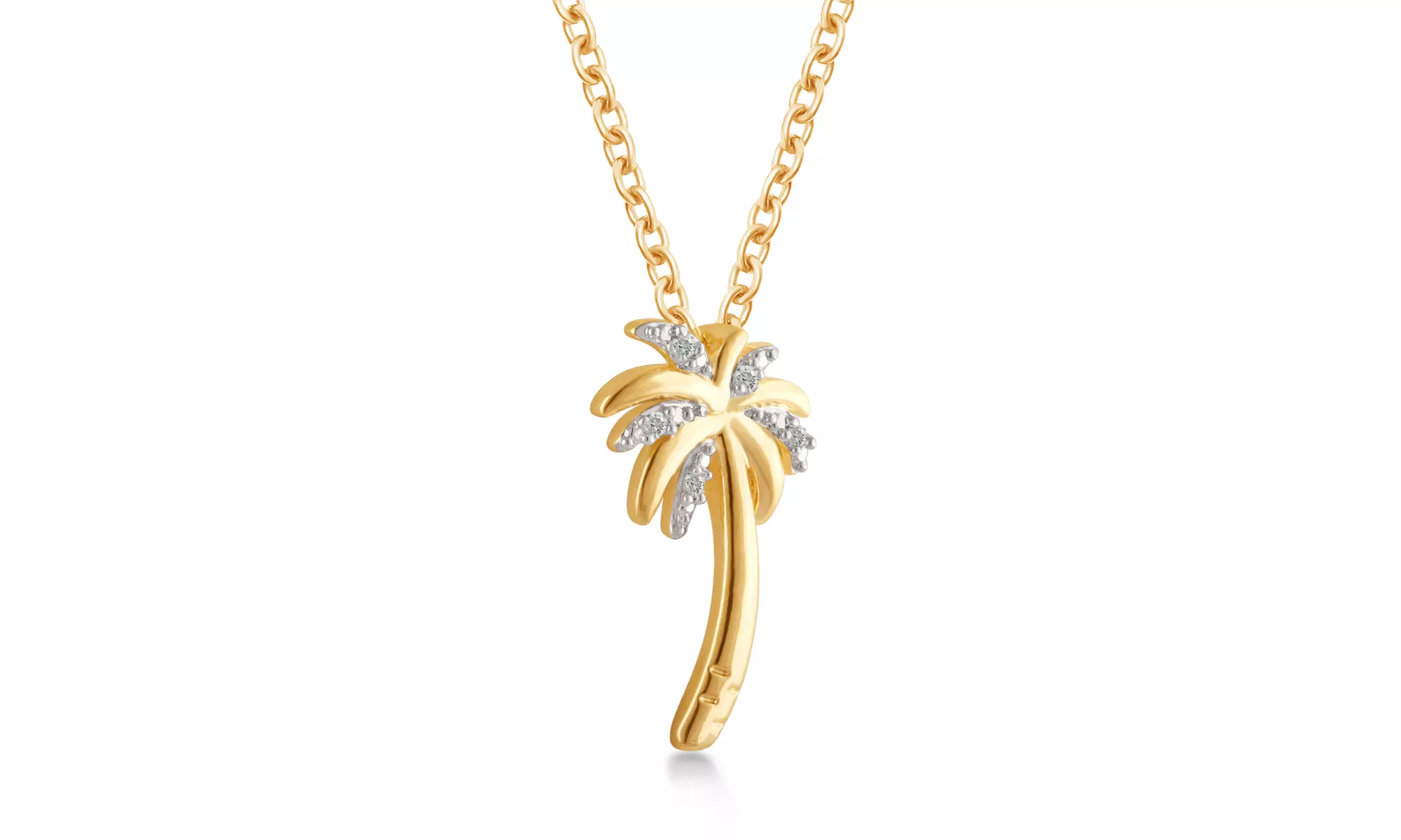 Diamond Accent Palm Tree Pendant By DiamondMuse