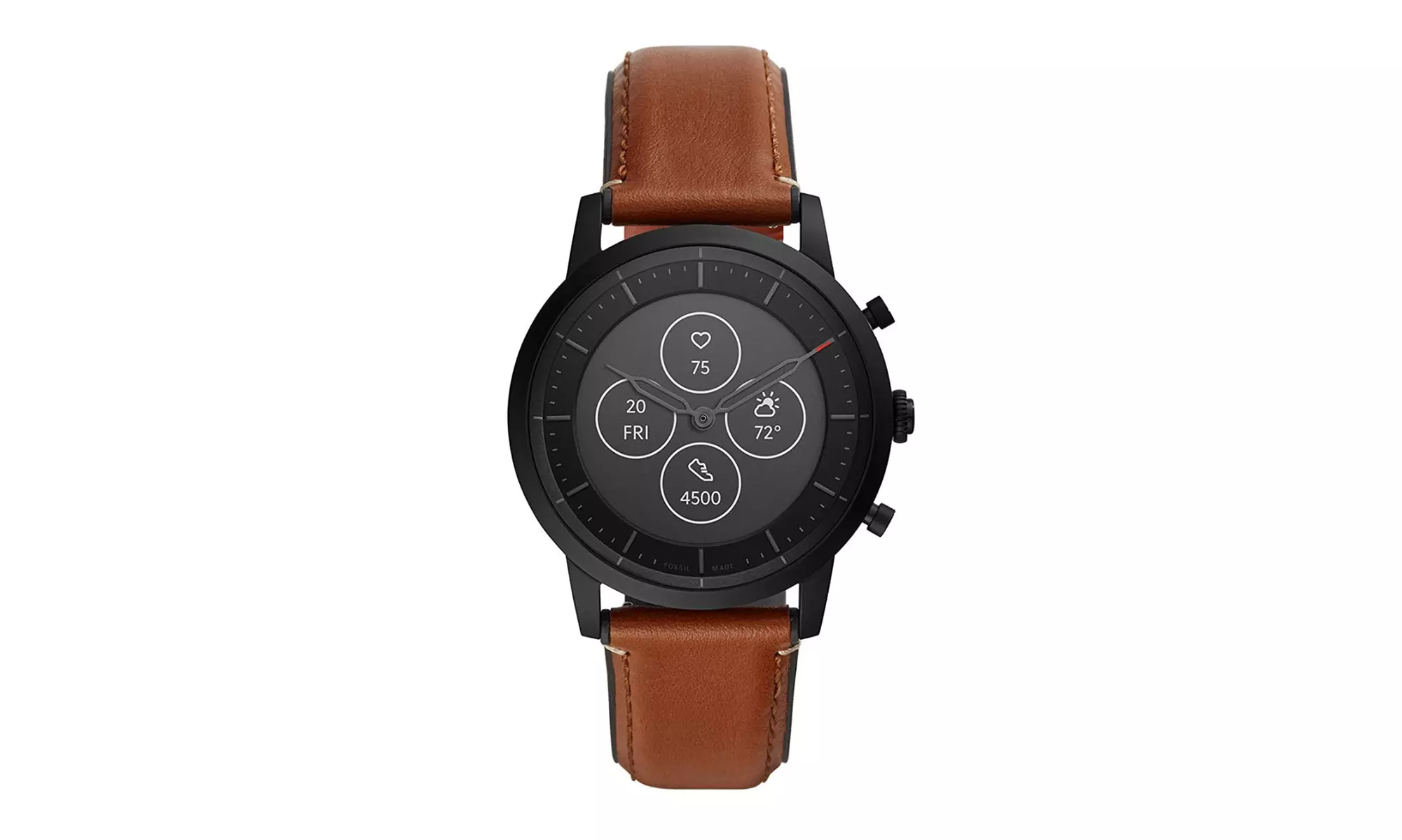 Fossil Men's Hybrid Smartwatch HR Collider (Tan Leather) - Primary Image