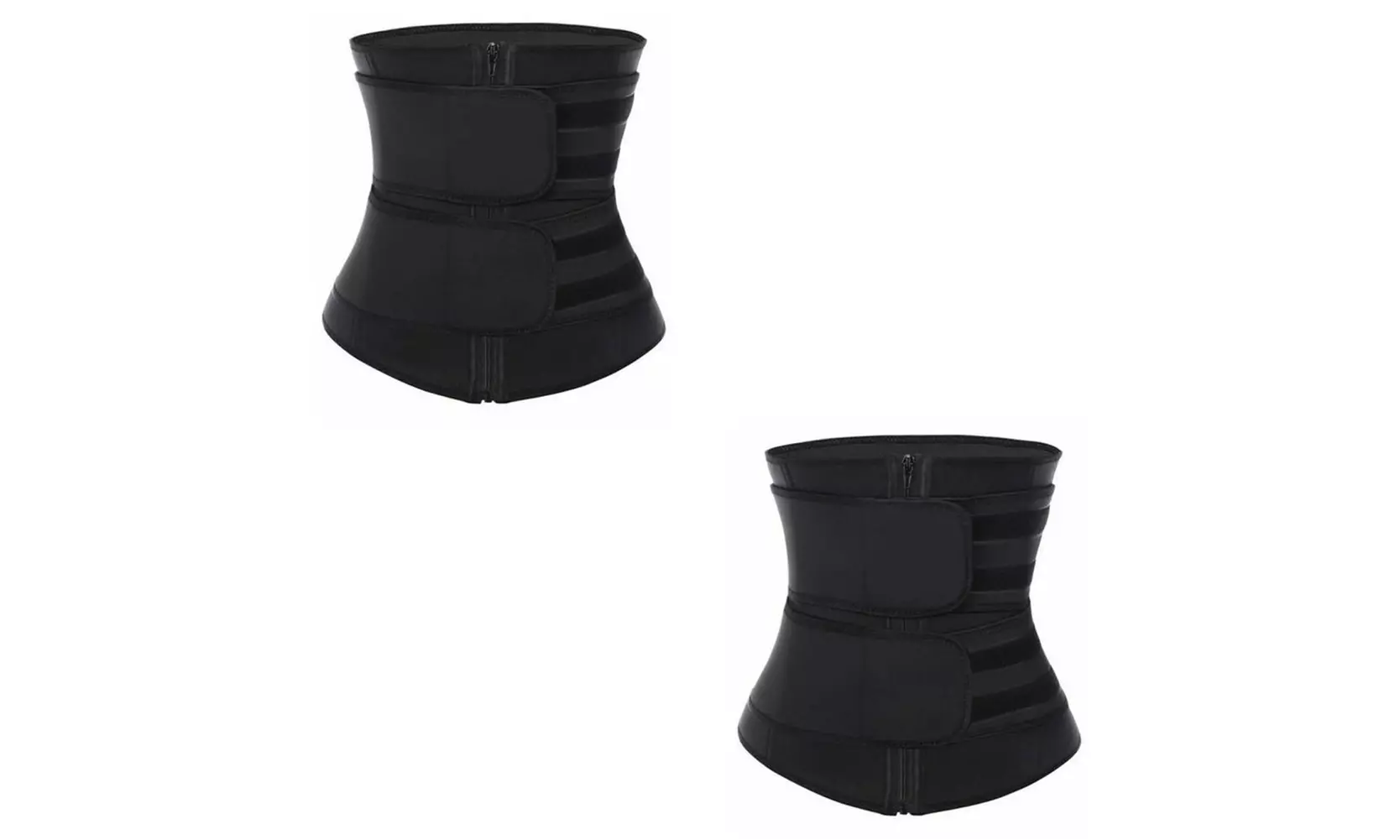 US 2 Pack Waist Trainer Body Training Shaper Sweat Tummy Control Secure Girdle - Primary Image