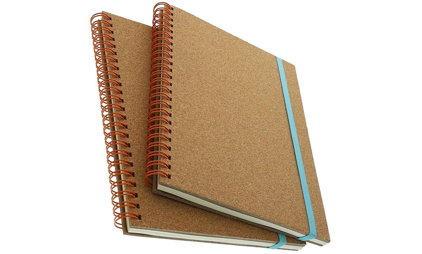 2-pack-spiral-notebooks-cork-cover-elastic-strap-closure-lined-notepad-6-2x8-3-groupon