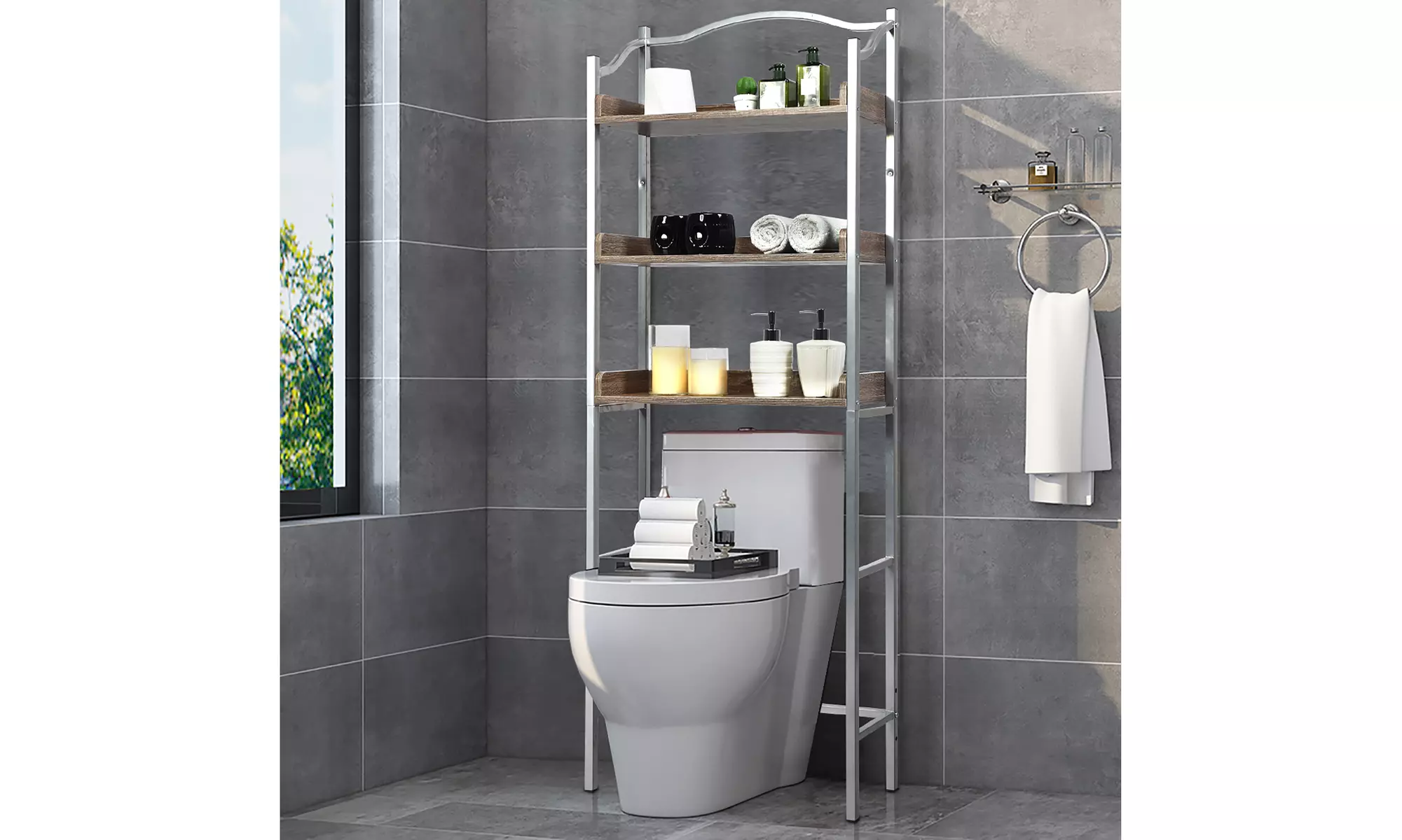 Costway 3-Tier Bathroom Spacesaver Storage Rack